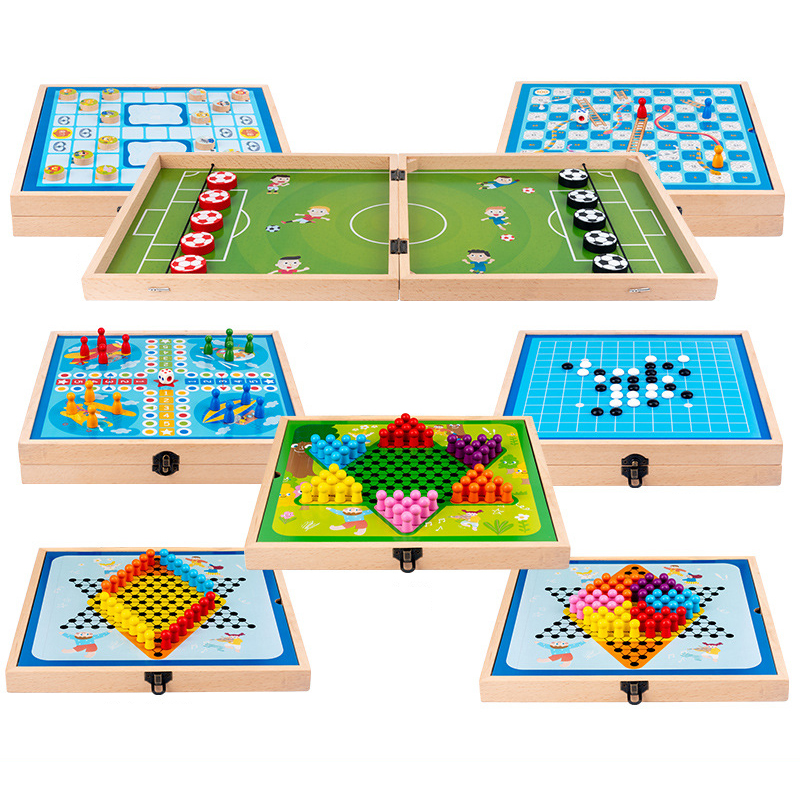 Multifunktionales Brettspiel Holz Fliegende Schachprüfern Gobang Chinese Schach Eltern-kind-spielzeug
Multifunktionales Brettspiel Holz Fliegende Schachprüfern Gobang Chinese Schach Eltern-kind-spielzeug