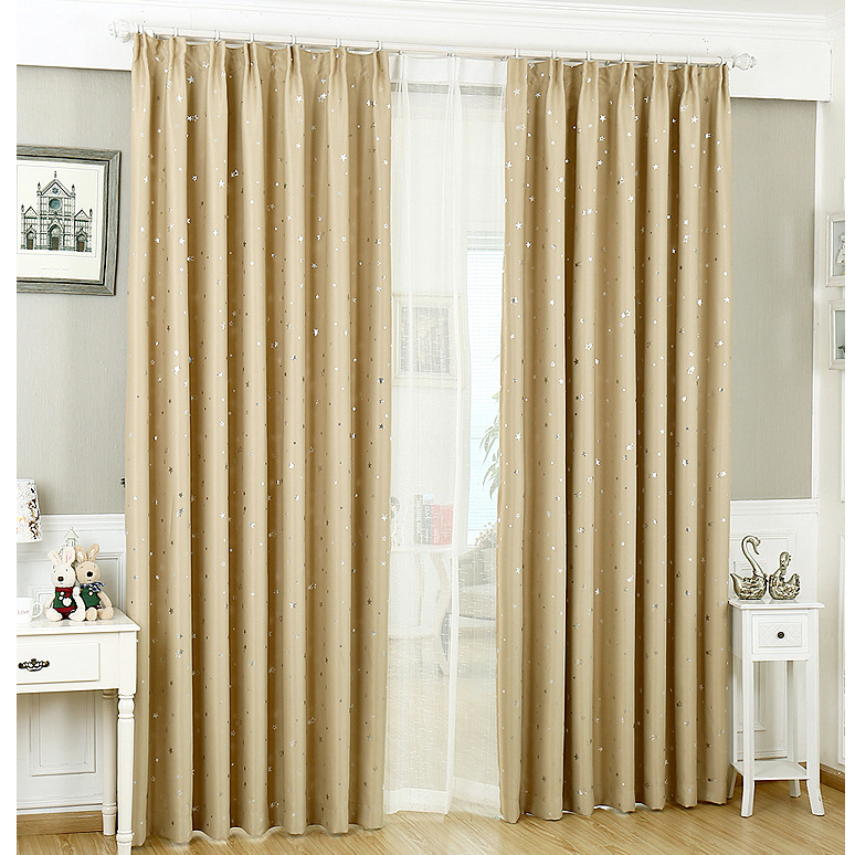 Star Pattern Bedroom Curtain Living Room Window Curtain with Hooks, Size: 100 x 135cm - Beige
Star Pattern Bedroom Curtain Living Room Window Curtain with Hooks, Size: 100 x 135cm - Beige