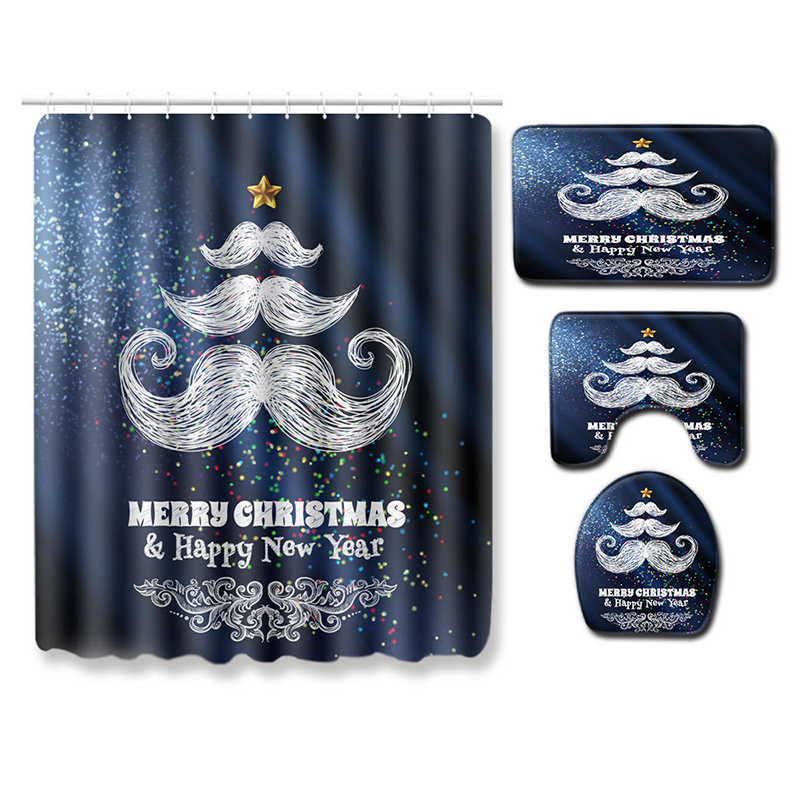 4PCS/Set Christmas Shower Curtain Set Bath Mat Set Contour Rug Mat Toilet Cover - Style A002
4PCS/Set Christmas Shower Curtain Set Bath Mat Set Contour Rug Mat Toilet Cover - Style A002