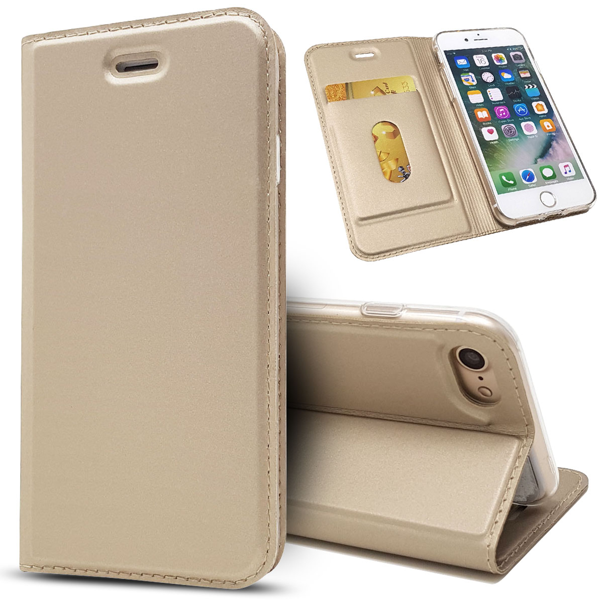 Magnetic Adsorption Stand Leather Phone Case for iPhone SE (2nd generation)/8/7 4.7 inch - Gold, iPhone SE (2nd Generation)
Magnetic Adsorption Stand Leather Phone Case for iPhone SE (2nd generation)/8/7 4.7 inch - Gold, iPhone SE (2nd Generation)