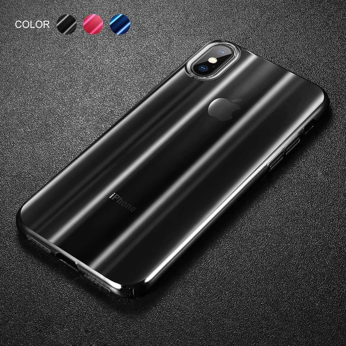 BASEUS Aurora Series Electroplating Hard PC Case for iPhone Xs 5.8-inch - Transparent Black, iPhone XS 5.8 inch
BASEUS Aurora Series Electroplating Hard PC Case for iPhone Xs 5.8-inch - Transparent Black, iPhone XS 5.8 inch