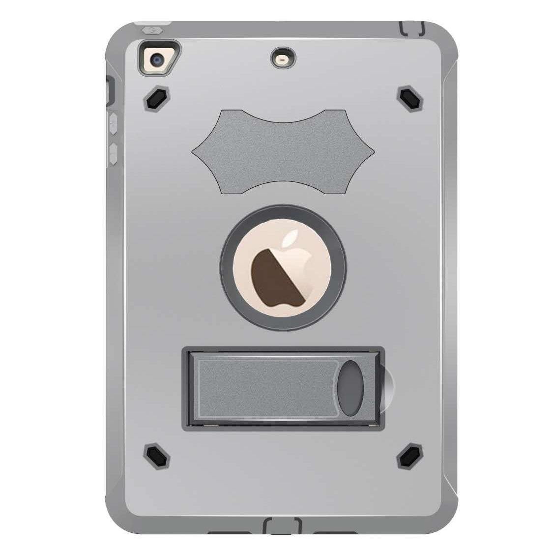 Cool Shockproof Silicone + PC Hybrid Kickstand Cell Phone Shell for iPad 9.7-inch (2018) / (2017) - Grey, iPad 9.7-inch (2018)
Cool Shockproof Silicone + PC Hybrid Kickstand Cell Phone Shell for iPad 9.7-inch (2018) / (2017) - Grey, iPad 9.7-inch (2018)