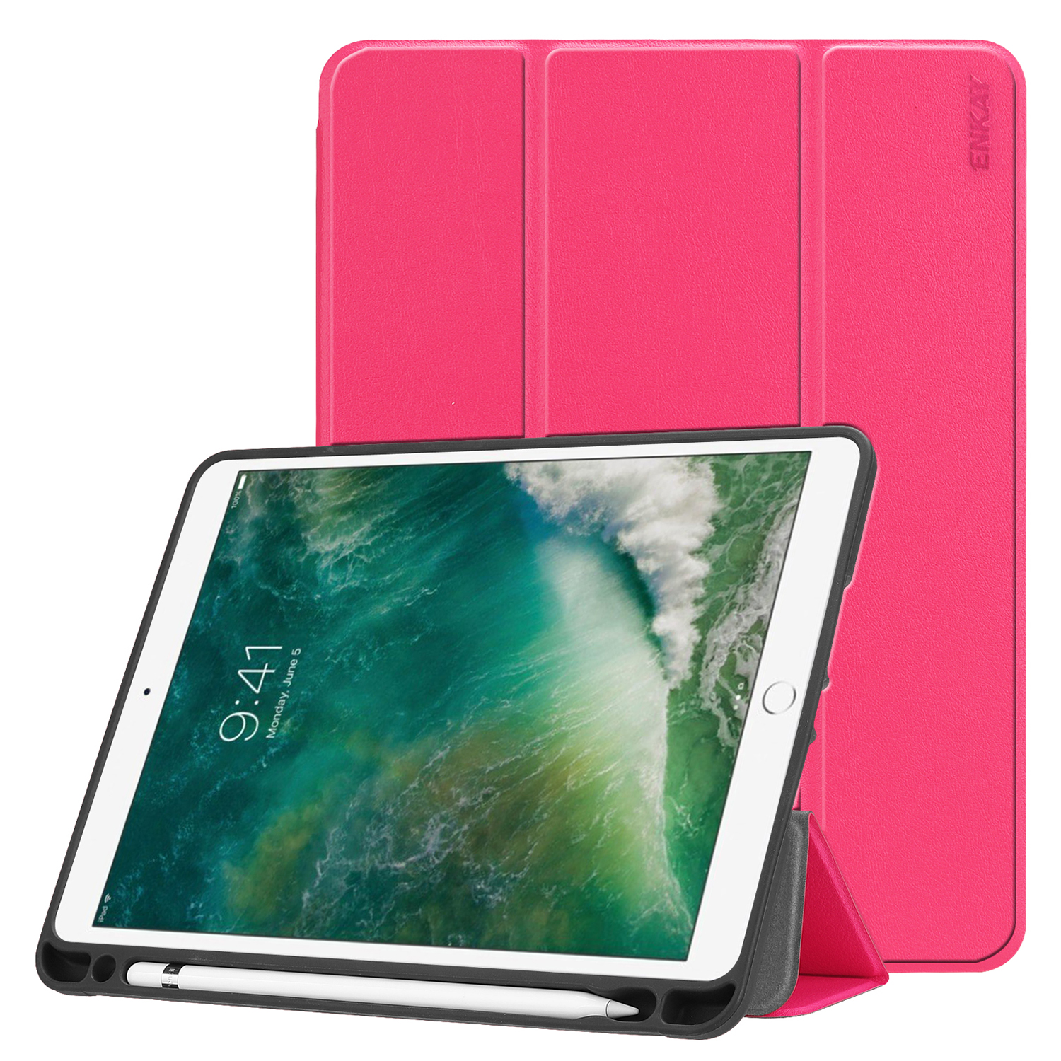 ENKAY Tri-fold Stand Leather Smart Cover for iPad 9.7-inch (2018)/9.7-inch (2017)/Air 2/Air - Rose, iPad Air 2
ENKAY Tri-fold Stand Leather Smart Cover for iPad 9.7-inch (2018)/9.7-inch (2017)/Air 2/Air - Rose, iPad Air 2