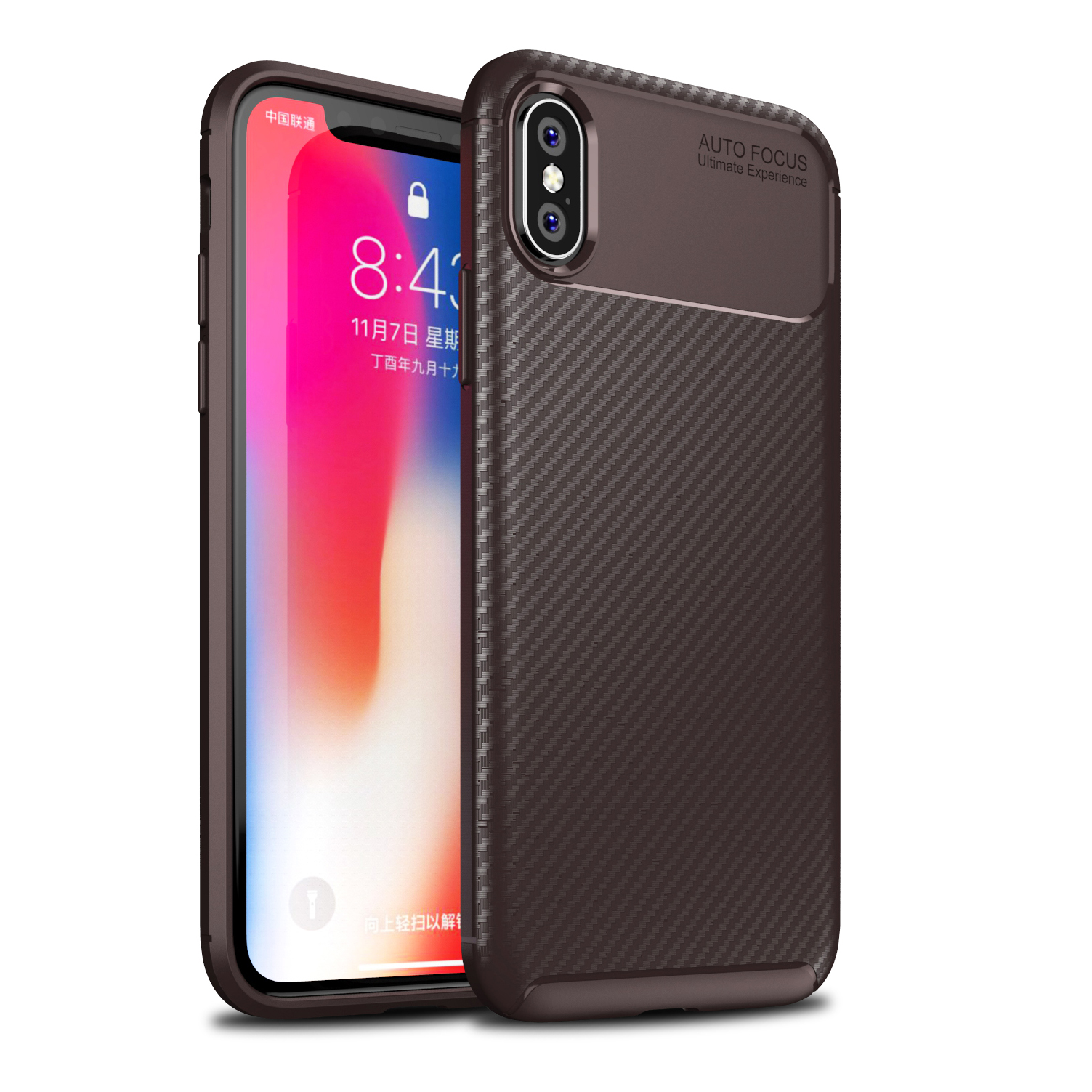 TPU Case for iPhone X/XS 5.8 inch Beetle Series Carbon Fiber TPU Protection Mobile Phone Shell - Brown, iPhone XS 5.8 inch
TPU Case for iPhone X/XS 5.8 inch Beetle Series Carbon Fiber TPU Protection Mobile Phone Shell - Brown, iPhone XS 5.8 inch