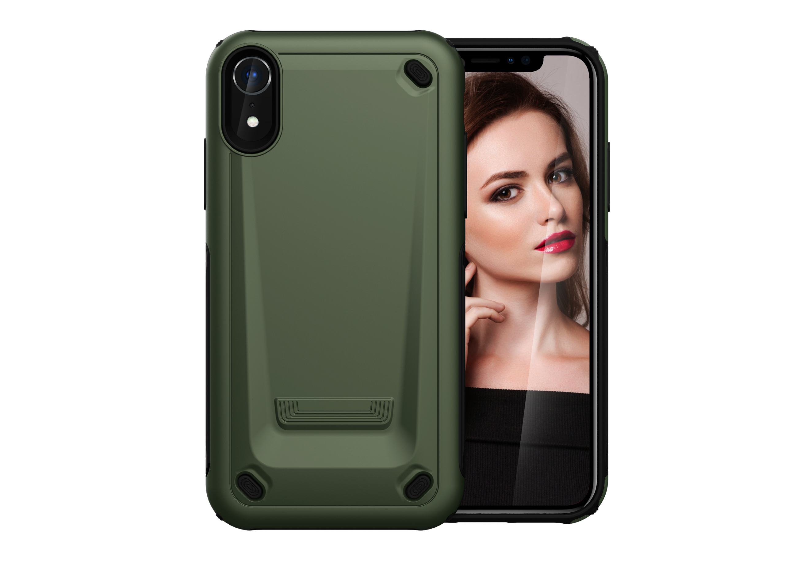 Anti-drop PC + Soft TPU Hybrid Cell Phone Case for iPhone XR 6.1 inch - Green, iPhone XR 6.1 inch
Anti-drop PC + Soft TPU Hybrid Cell Phone Case for iPhone XR 6.1 inch - Green, iPhone XR 6.1 inch