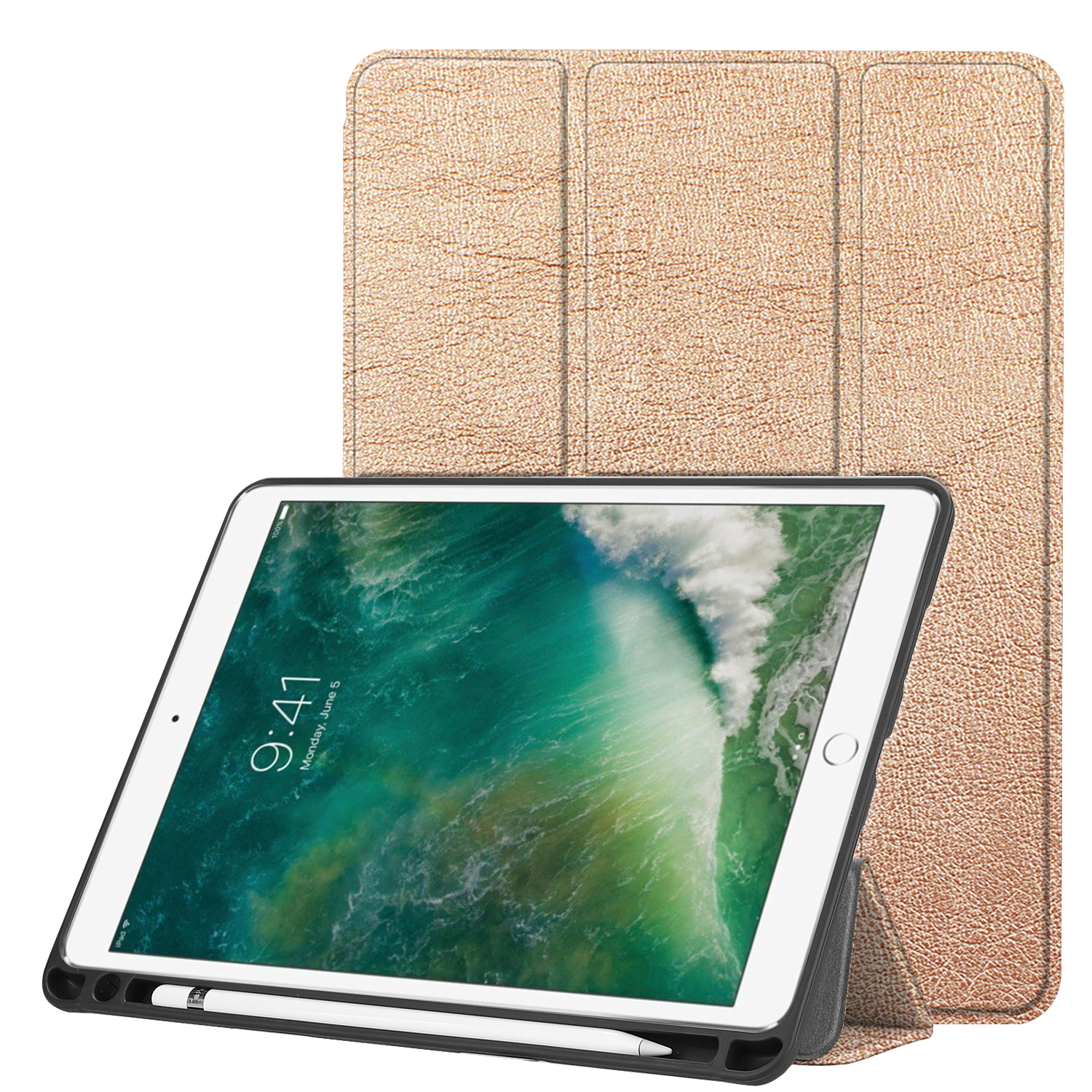 Tri-fold Stand PU Leather Smart Case with Pen Slot for iPad Air 10.5 (2019) / Pro 10.5-inch (2017) - Rose Gold, iPad Air 10.5 inch (2019)
Tri-fold Stand PU Leather Smart Case with Pen Slot for iPad Air 10.5 (2019) / Pro 10.5-inch (2017) - Rose Gold, iPad Air 10.5 inch (2019)