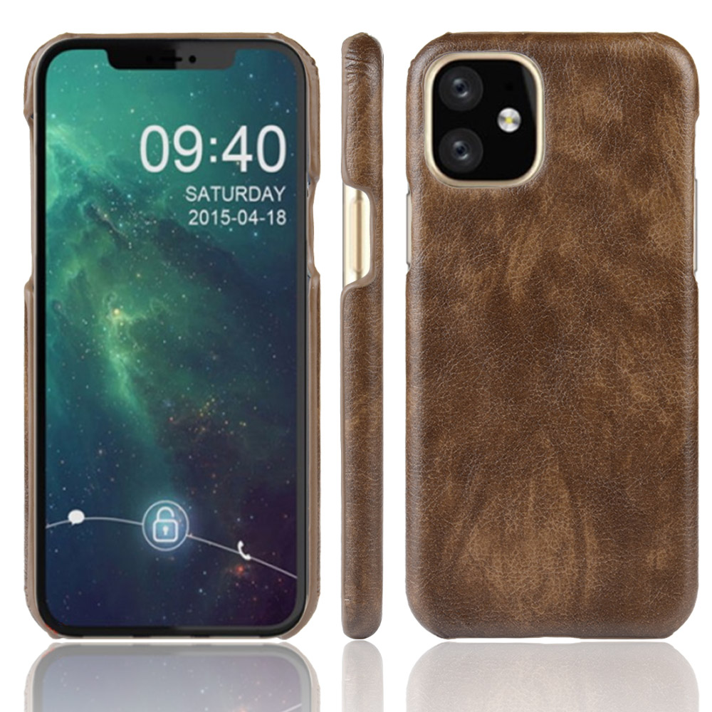 Litchi Skin Leather Coated Hard PC Case for iPhone 11 6.1 inch (2019) - Coffee, iPhone 11 6.1 inch
Litchi Skin Leather Coated Hard PC Case for iPhone 11 6.1 inch (2019) - Coffee, iPhone 11 6.1 inch