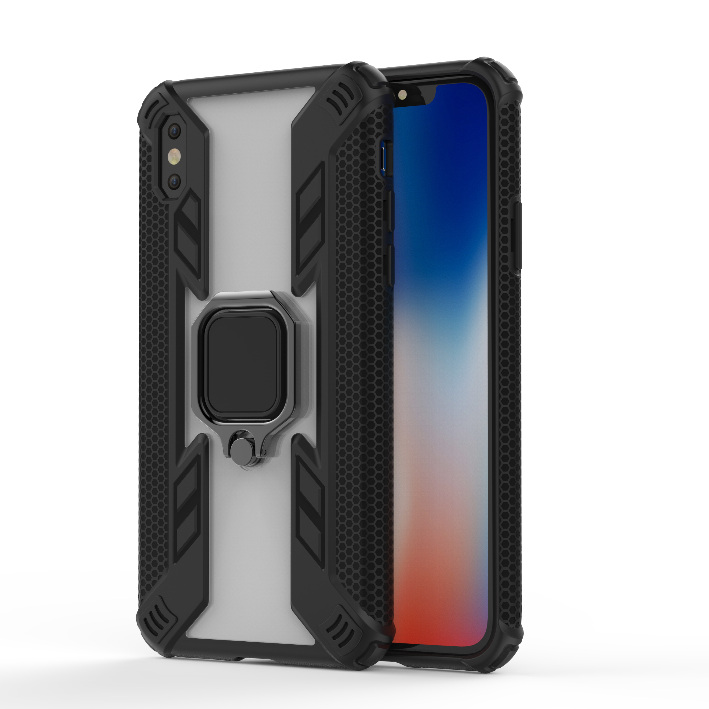Warrior Style Rotating Ring Kickstand PC+TPU Protective Case for iPhone XS 5.8 inch - Black, iPhone XS 5.8 inch
Warrior Style Rotating Ring Kickstand PC+TPU Protective Case for iPhone XS 5.8 inch - Black, iPhone XS 5.8 inch