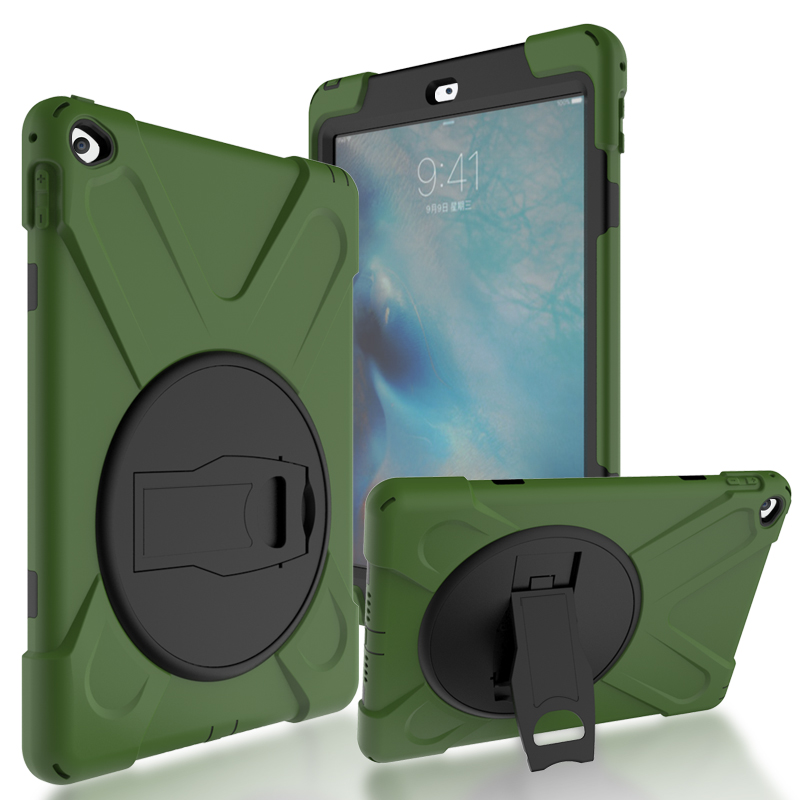 360° Swivel PC + Silicone Combo Kickstand Tablet Shell for Apple iPad Air 2 - Army Green, iPad Air 2
360° Swivel PC + Silicone Combo Kickstand Tablet Shell for Apple iPad Air 2 - Army Green, iPad Air 2