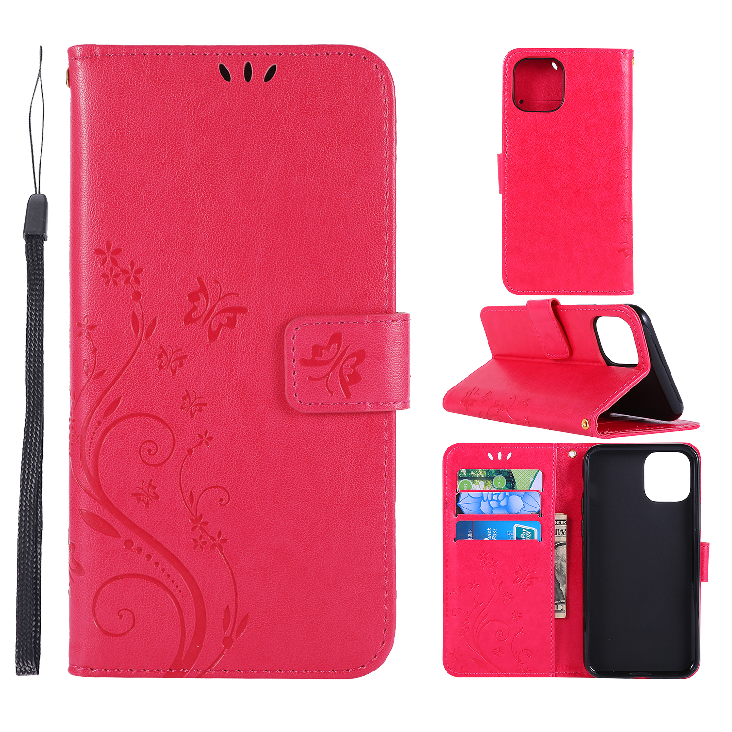 Imprint Butterfly Leather Wallet Cell Cover for iPhone 11 Pro 5.8 inch (2019) - Red, iPhone 11 Pro 5.8 inch
Imprint Butterfly Leather Wallet Cell Cover for iPhone 11 Pro 5.8 inch (2019) - Red, iPhone 11 Pro 5.8 inch