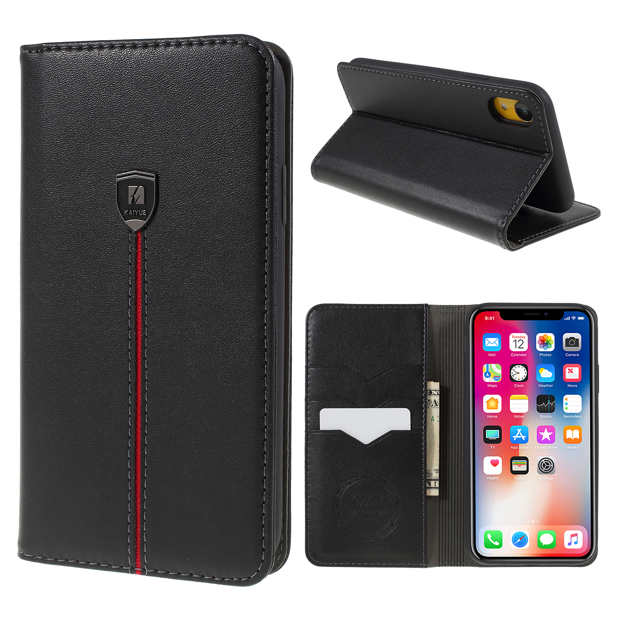 Micro Fiber Leather Stand Phone Case for iPhone XR 6.1 inch - Black, iPhone XR 6.1 inch
Micro Fiber Leather Stand Phone Case for iPhone XR 6.1 inch - Black, iPhone XR 6.1 inch