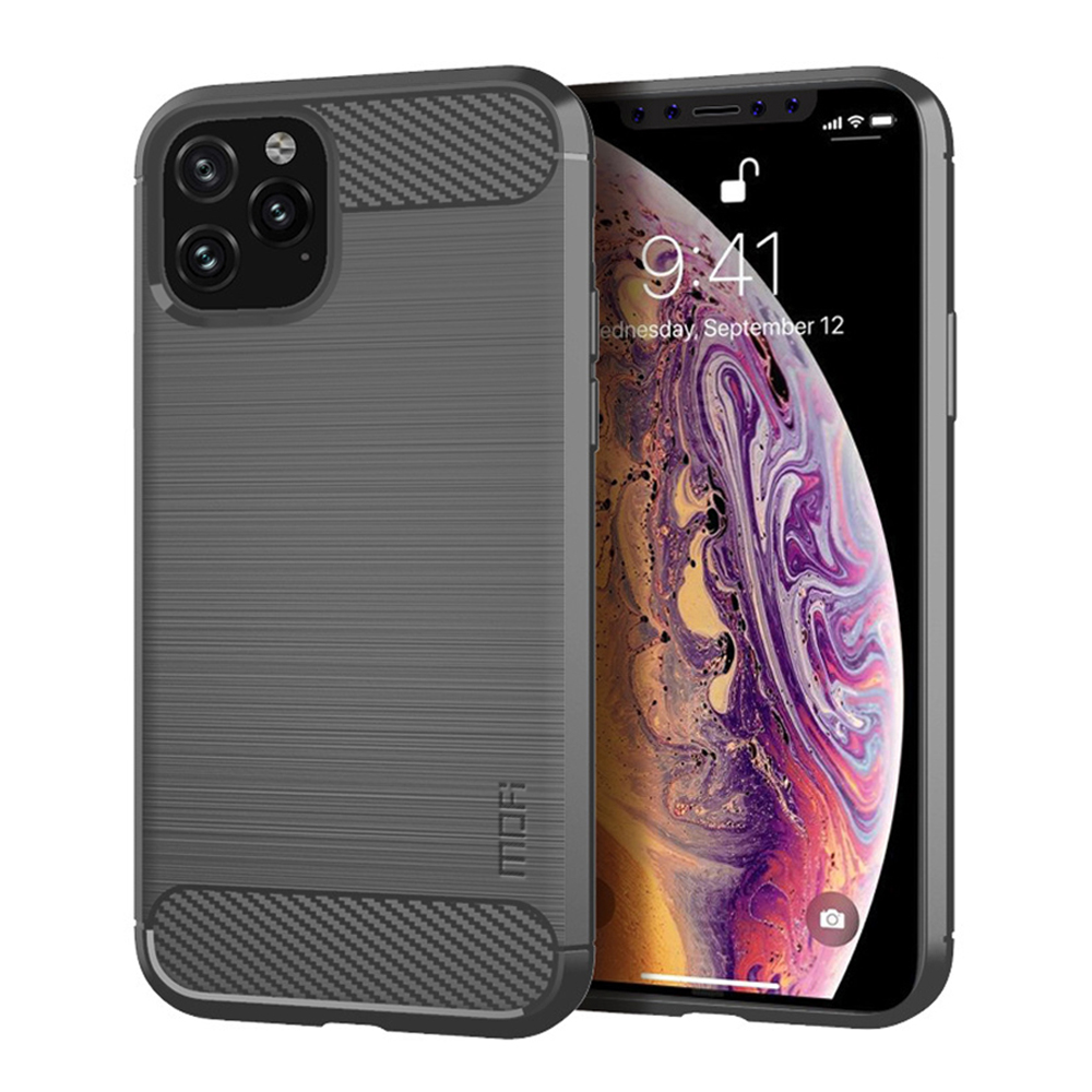 MOFI Carbon Fiber Texture Brushed TPU Soft Phone Back Case for iPhone 11 Pro Max 6.5 inch (2019) - Grey, iPhone 11 Pro Max 6.5 inch
MOFI Carbon Fiber Texture Brushed TPU Soft Phone Back Case for iPhone 11 Pro Max 6.5 inch (2019) - Grey, iPhone 11 Pro Max 6.5 inch