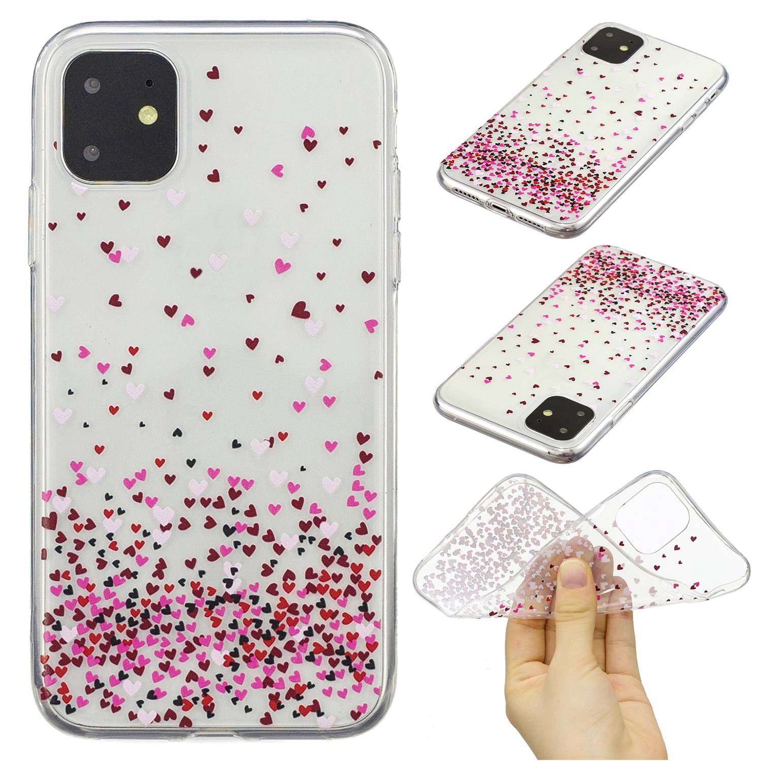 Pattern Printing Clear Soft TPU Back Shell for iPhone 11 6.1 inch (2019) - Hearts, iPhone 11 6.1 inch
Pattern Printing Clear Soft TPU Back Shell for iPhone 11 6.1 inch (2019) - Hearts, iPhone 11 6.1 inch
