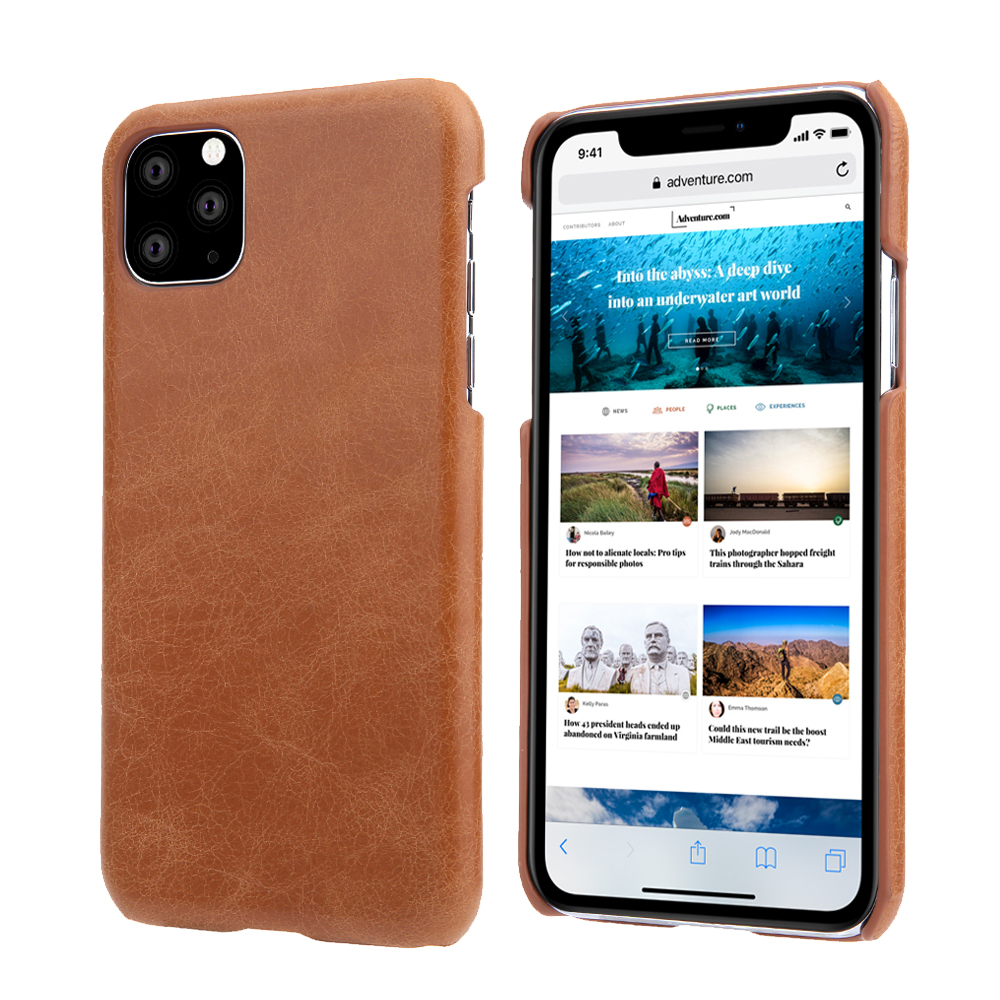 Retro Matte Genuine Leather Coated PC Hard Case for iPhone 11 6.1 inch (2019) - Brown, iPhone 11 6.1 inch
Retro Matte Genuine Leather Coated PC Hard Case for iPhone 11 6.1 inch (2019) - Brown, iPhone 11 6.1 inch