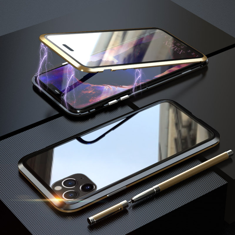 LUPHIE Double Sided Magnetic Metal + Tempered Glass Phone Cover for Apple iPhone 11 Pro 5.8 inch - Gold/Black, iPhone 11 Pro 5.8 inch
LUPHIE Double Sided Magnetic Metal + Tempered Glass Phone Cover for Apple iPhone 11 Pro 5.8 inch - Gold/Black, iPhone 11 Pro 5.8 inch