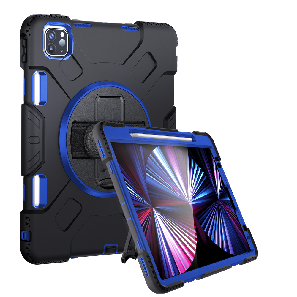 Kickstand PC + Silicone Hybrid Tablet Case with Hand Strap Shoulder Strap for iPad Pro 11-inch (2021)/(2020)/(2018) - Blue/PC, iPad Pro 11-inch (2021)
Kickstand PC + Silicone Hybrid Tablet Case with Hand Strap Shoulder Strap for iPad Pro 11-inch (2021)/(2020)/(2018) - Blue/PC, iPad Pro 11-inch (2021)