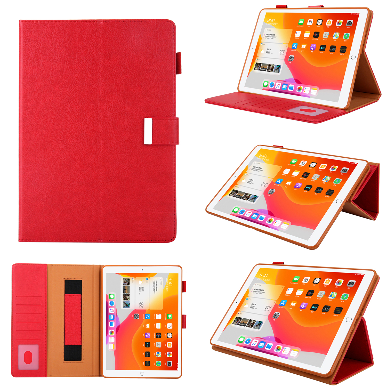Multiple Viewing Stand Flip Leather Wallet Tablet Shell for iPad Pro 11-inch (2021)(2020)(2018) - Red, iPad Pro 11-inch (2021)
Multiple Viewing Stand Flip Leather Wallet Tablet Shell for iPad Pro 11-inch (2021)(2020)(2018) - Red, iPad Pro 11-inch (2021)