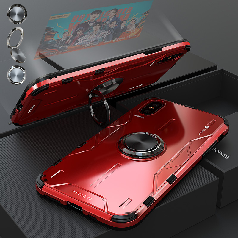 Drop-proof Kickstand Metal Mobile Phone Protective Cover for iPhone X/XS 5.8 inch - Red, iPhone X
Drop-proof Kickstand Metal Mobile Phone Protective Cover for iPhone X/XS 5.8 inch - Red, iPhone X
