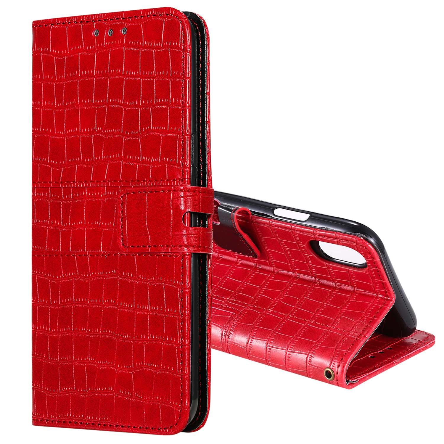 Crocodile Skin PU Leather Wallet Case Cover with Strap for iPhone X/XS 5.8 inch - Red, iPhone XS 5.8 inch
Crocodile Skin PU Leather Wallet Case Cover with Strap for iPhone X/XS 5.8 inch - Red, iPhone XS 5.8 inch