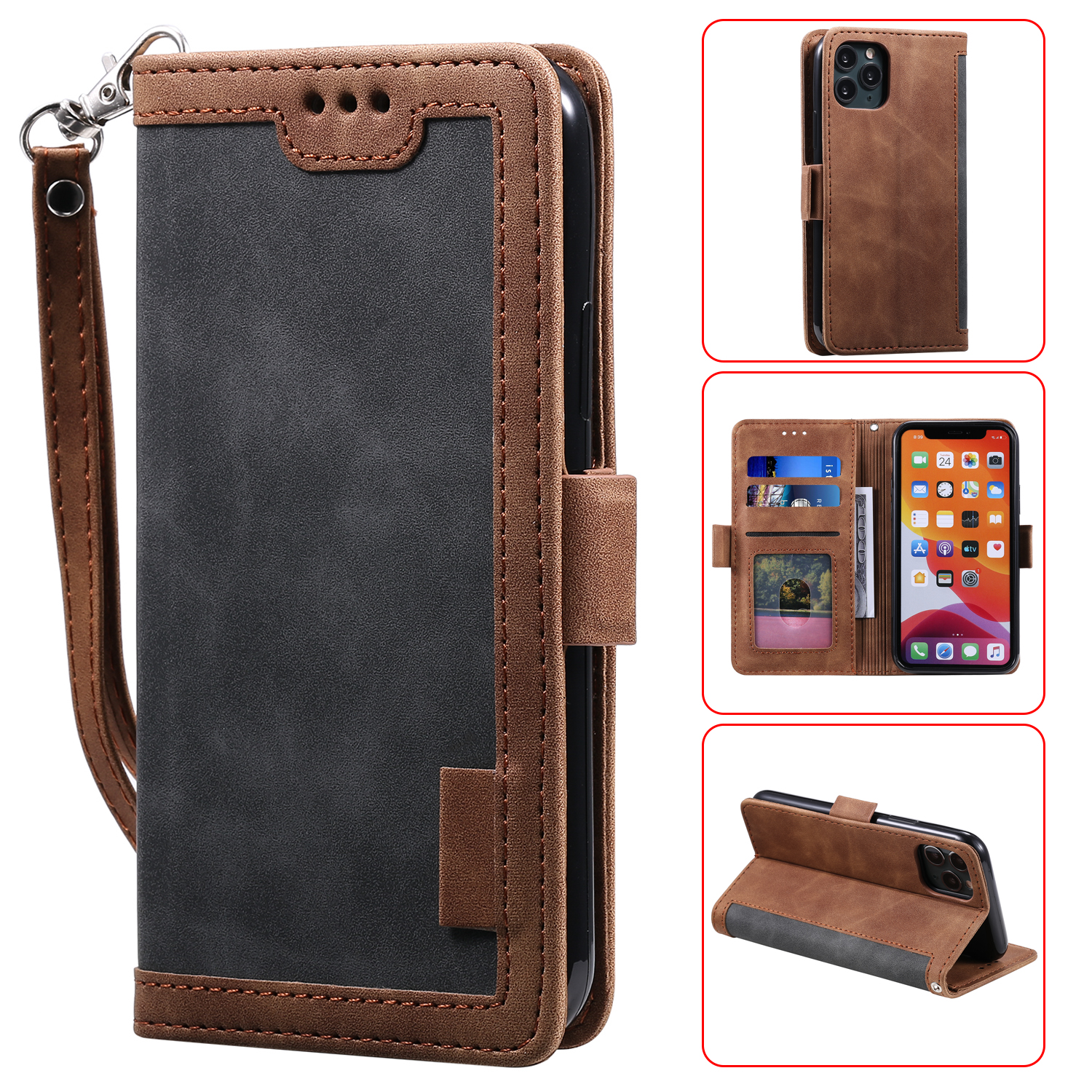 Retro Splicing Leather Covering for iPhone 11 Pro 5.8 inch - Grey, iPhone 11 Pro 5.8 inch
Retro Splicing Leather Covering for iPhone 11 Pro 5.8 inch - Grey, iPhone 11 Pro 5.8 inch