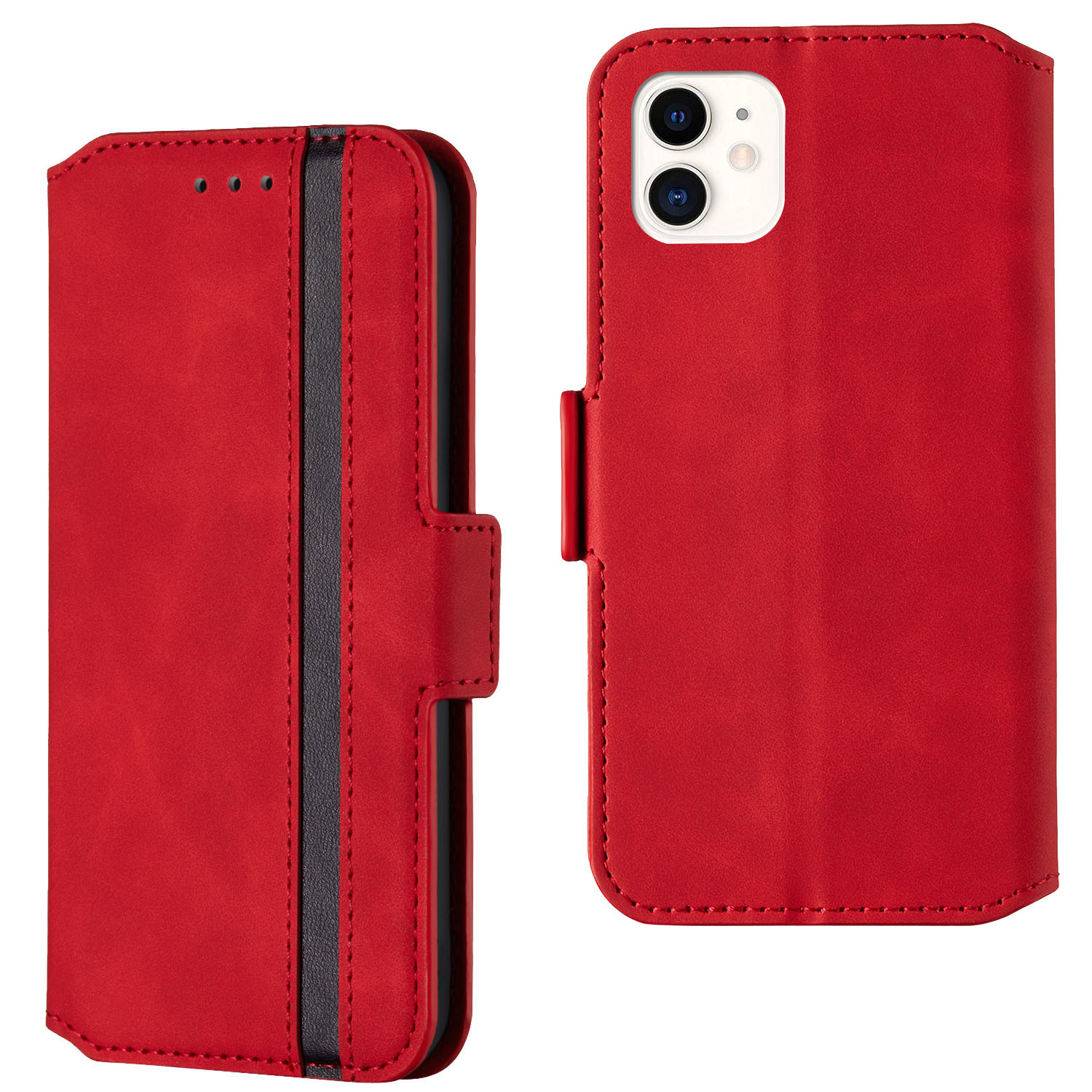 Retro Style Splicing Matte Leather Card Holder Case for iPhone 11 6.1 inch - Red, iPhone 11 6.1 inch
Retro Style Splicing Matte Leather Card Holder Case for iPhone 11 6.1 inch - Red, iPhone 11 6.1 inch