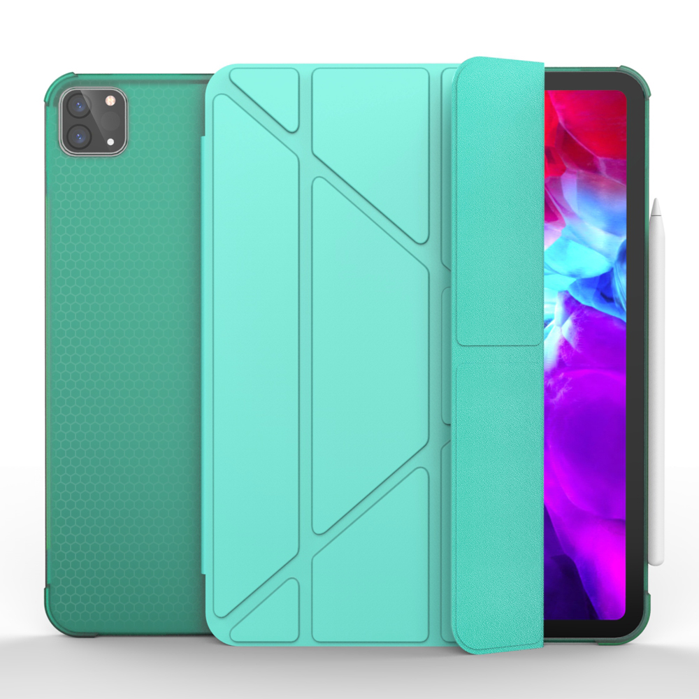 For iPad Pro 11-inch (2021)(2020)(2018) Tri-fold Stand Leather Protective Tablet Cover Case with Pen Slot - Cyan, iPad Pro 11-inch (2021)
For iPad Pro 11-inch (2021)(2020)(2018) Tri-fold Stand Leather Protective Tablet Cover Case with Pen Slot - Cyan, iPad Pro 11-inch (2021)