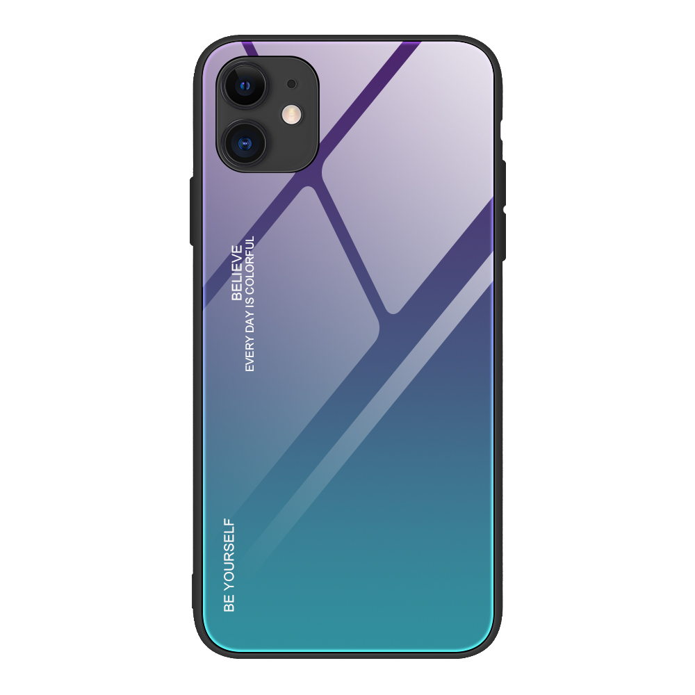 Gradient Color Закаленное Стекло + ПК + TPU Combo Back Case Для IPhone 12 Mini - Фиолетовый / Зеленый, iPhone 12 mini
Gradient Color Закаленное Стекло + ПК + TPU Combo Back Case Для IPhone 12 Mini - Фиолетовый / Зеленый, iPhone 12 mini