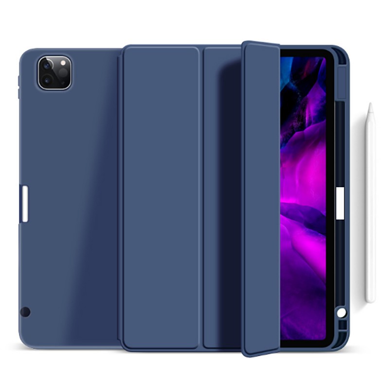 New Second Generation Tri-fold Stand Leather Smart Cover with Pencil Slot for iPad Pro 11-inch (2020) / (2018) - Blue, iPad Pro 11-inch (2020)
New Second Generation Tri-fold Stand Leather Smart Cover with Pencil Slot for iPad Pro 11-inch (2020) / (2018) - Blue, iPad Pro 11-inch (2020)