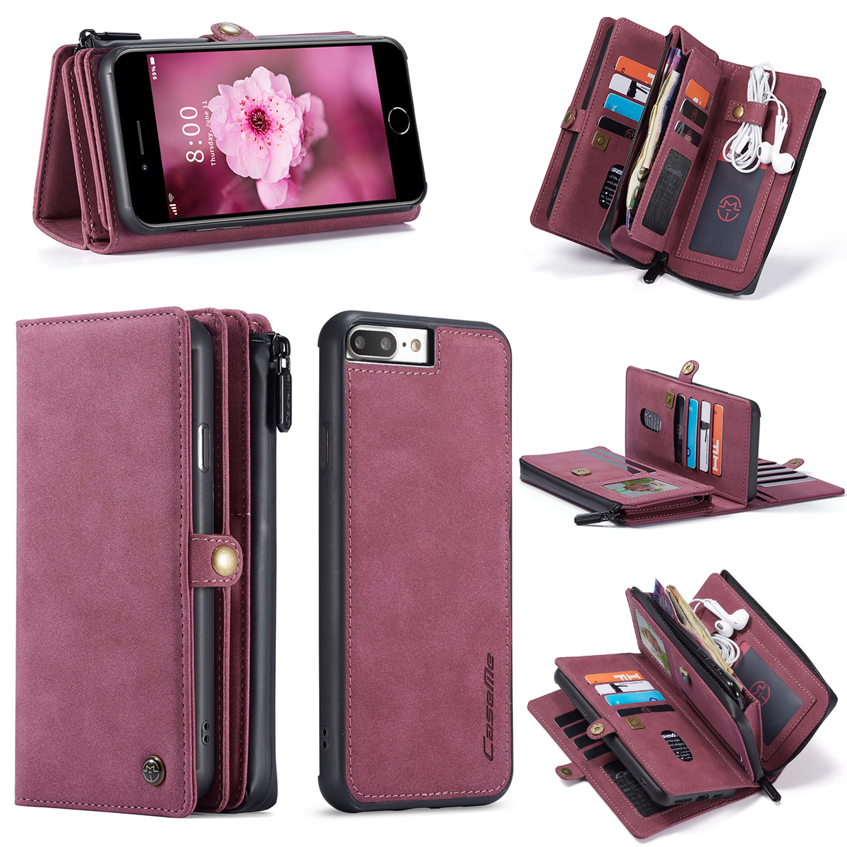 CASEME 018 Series 2 in 1 Magnetic Leather Case for iPhone 8 Plus/7 Plus 5.5 inch -Red, iPhone 8 Plus 5.5 inch
CASEME 018 Series 2 in 1 Magnetic Leather Case for iPhone 8 Plus/7 Plus 5.5 inch -Red, iPhone 8 Plus 5.5 inch