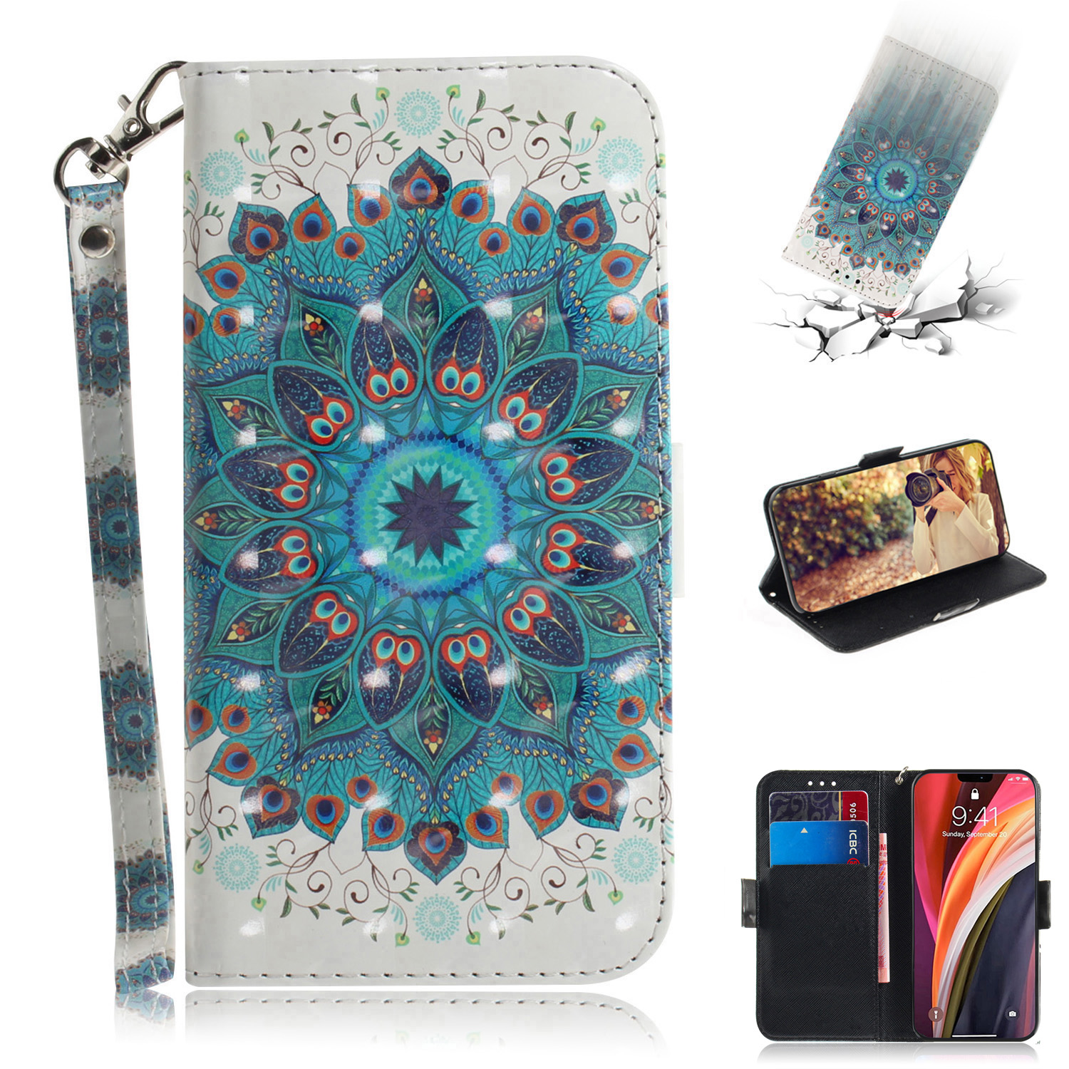Light Spot Decor Pattern Printing Leather Shell for iPhone 12 Pro Max 6.7 inch - Mandala Flower, iPhone 12 Pro Max
Light Spot Decor Pattern Printing Leather Shell for iPhone 12 Pro Max 6.7 inch - Mandala Flower, iPhone 12 Pro Max