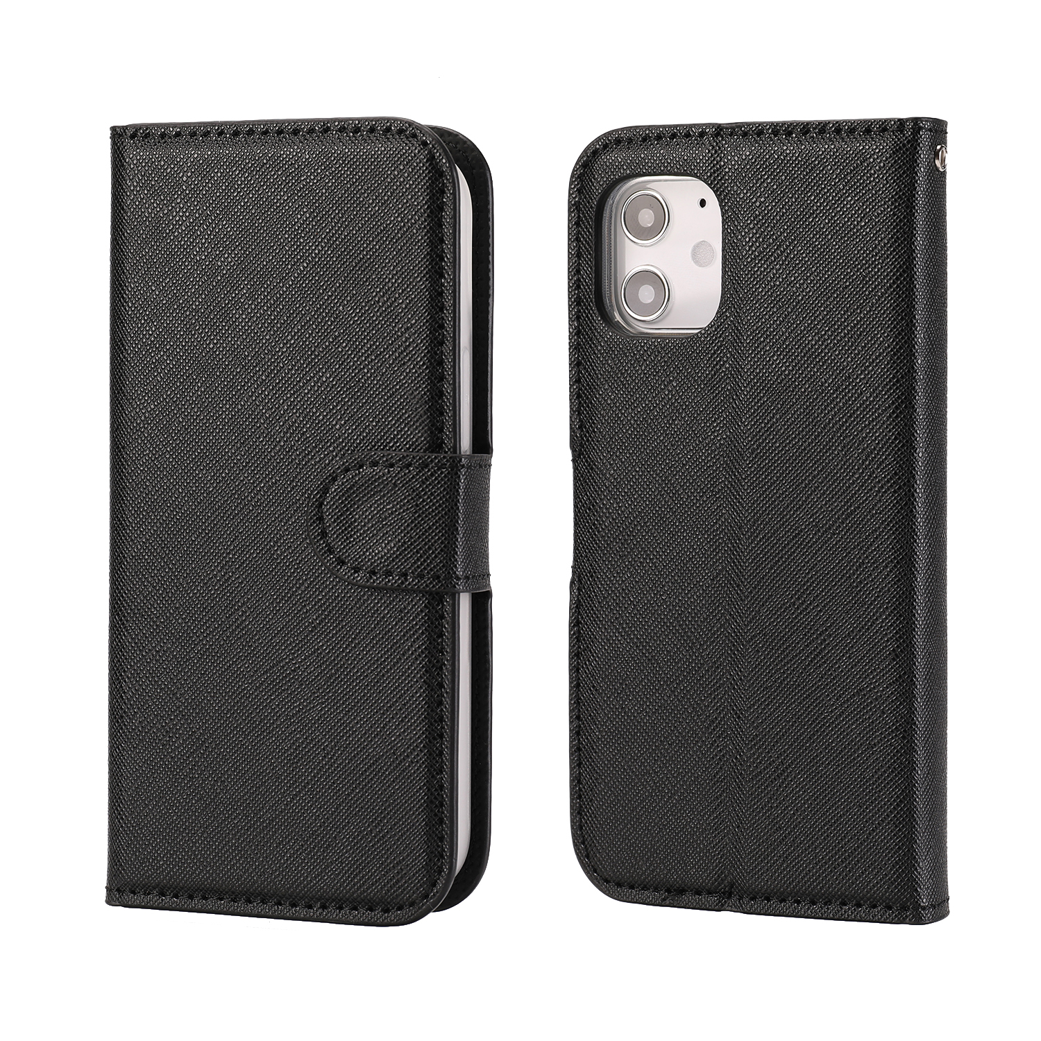 Cross Skin Leather Wallet Cover + Removable TPU Case for iPhone 12 mini - Black, iPhone 12 mini
Cross Skin Leather Wallet Cover + Removable TPU Case for iPhone 12 mini - Black, iPhone 12 mini