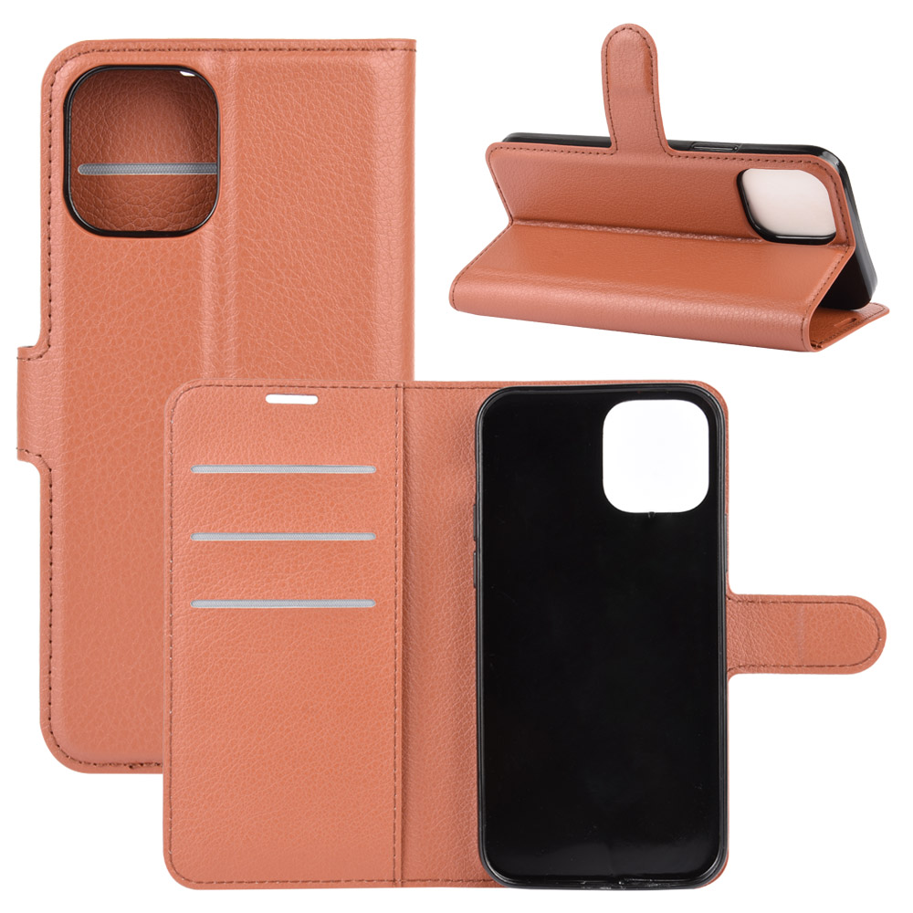Litchi Texture Leather Wallet Shell Stand Phone Case for iPhone 12 Pro Max 6.7 inch - Brown, iPhone 12 Pro Max
Litchi Texture Leather Wallet Shell Stand Phone Case for iPhone 12 Pro Max 6.7 inch - Brown, iPhone 12 Pro Max