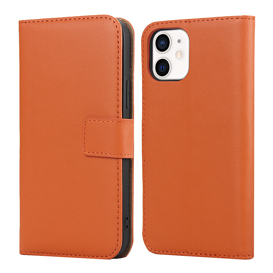 Genuine Leather Wallet Adjustable Stand Phone Cover Case for iPhone 12 mini 5.4 inch - Orange, iPhone 12 mini
Genuine Leather Wallet Adjustable Stand Phone Cover Case for iPhone 12 mini 5.4 inch - Orange, iPhone 12 mini