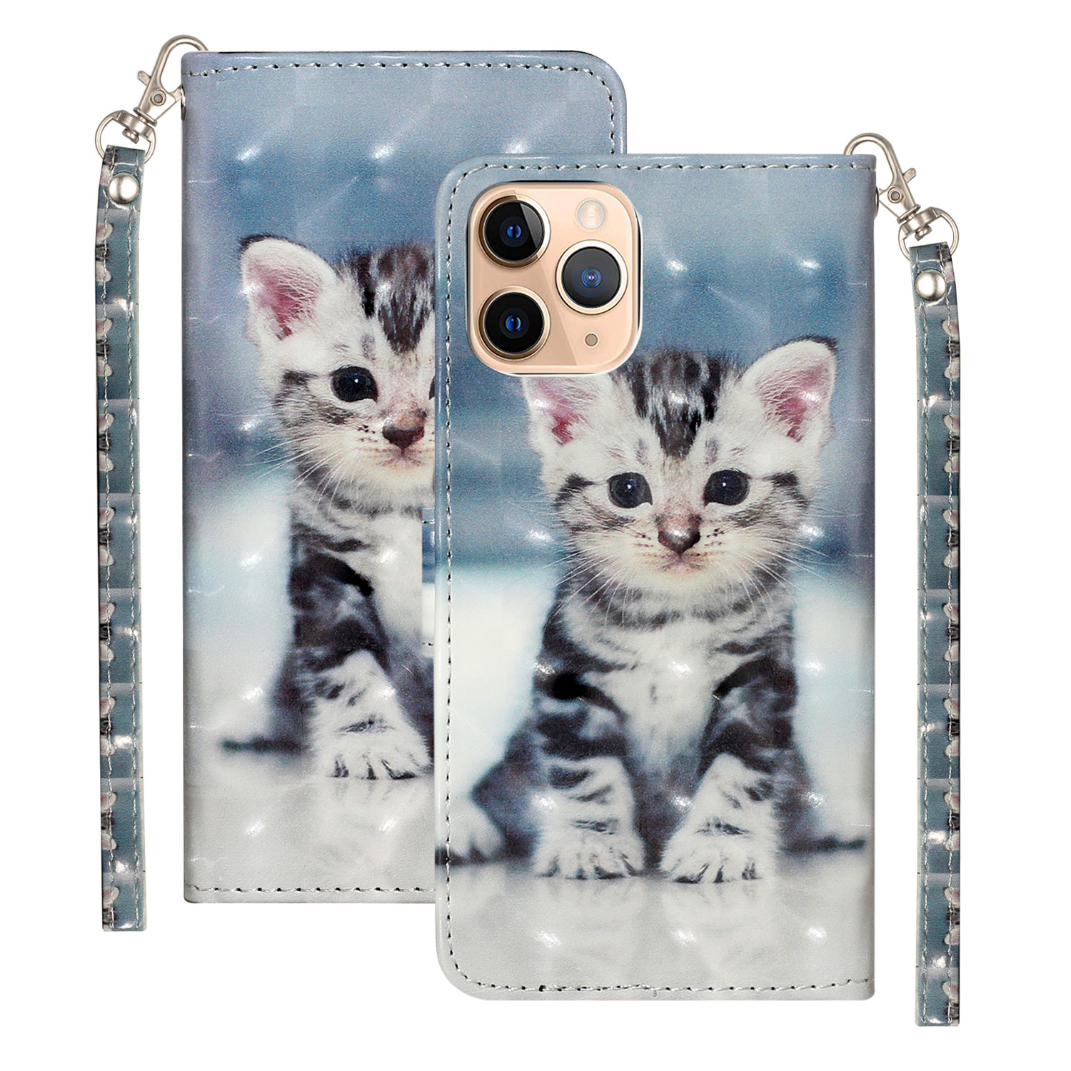 Световой Точечный Декор Pattern Photion Wallet Stand Кожаный Чехол С Ремешком Для IPhone 12 Mini - Кот, iPhone 12 mini
Световой Точечный Декор Pattern Photion Wallet Stand Кожаный Чехол С Ремешком Для IPhone 12 Mini - Кот, iPhone 12 mini