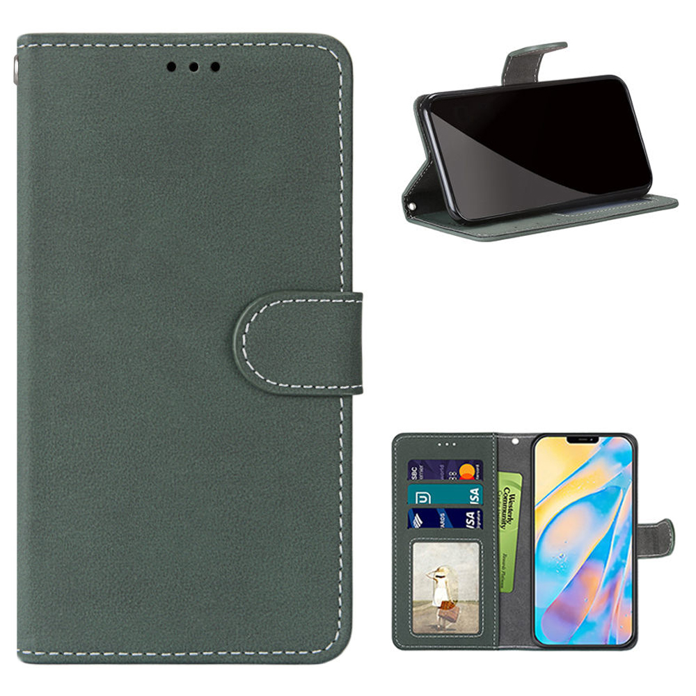 Retro Matte Wallet Leather Stand Case for iPhone 12 Pro Max 6.7 inch - Green, iPhone 12 Pro Max
Retro Matte Wallet Leather Stand Case for iPhone 12 Pro Max 6.7 inch - Green, iPhone 12 Pro Max