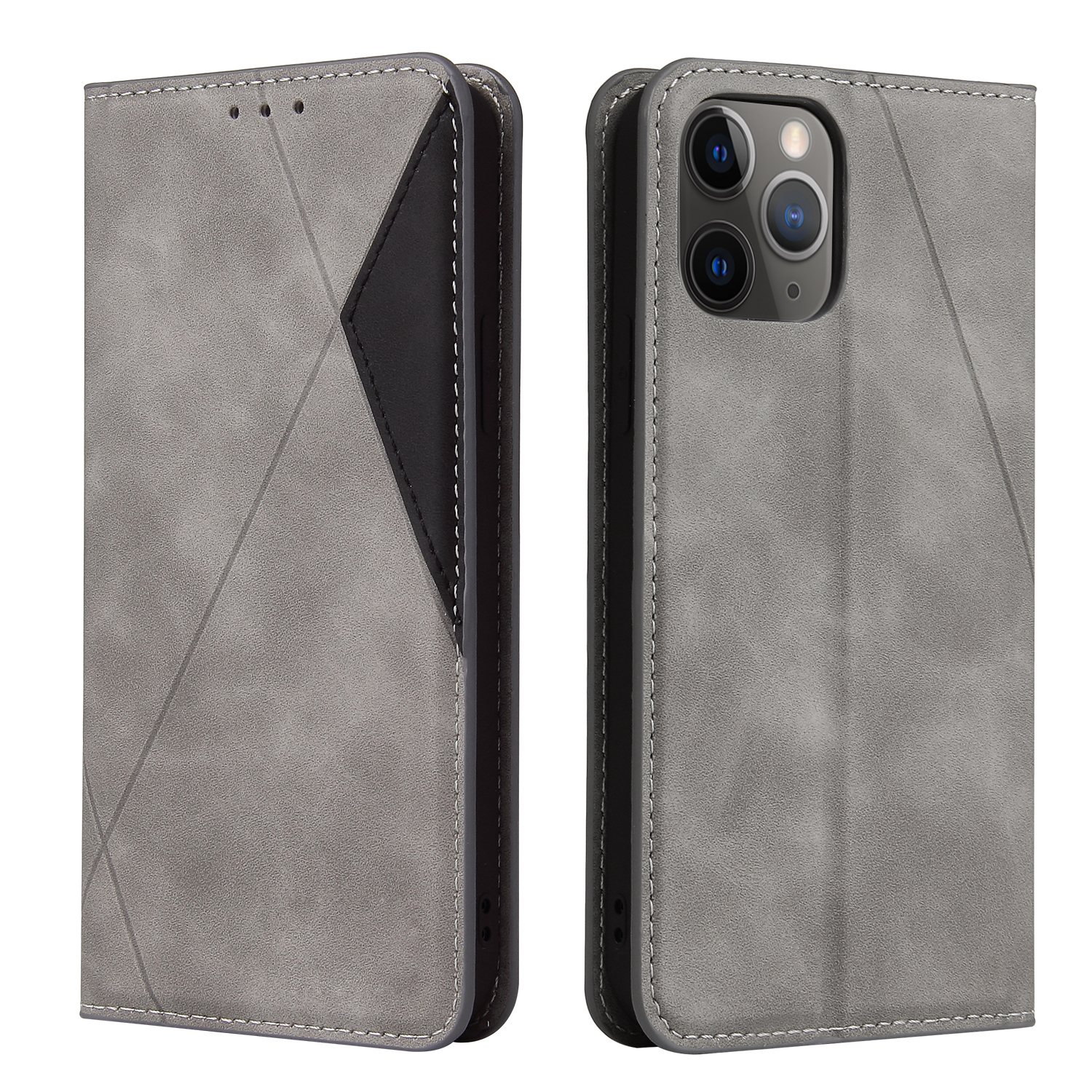 Geometric Splicing Card Slots Stand Leather Case for iPhone 12 Pro / iPhone 12 - Grey, iPhone 12 Pro
Geometric Splicing Card Slots Stand Leather Case for iPhone 12 Pro / iPhone 12 - Grey, iPhone 12 Pro