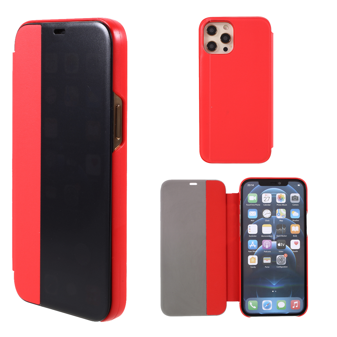 Просмотр Окна Flip Кожаная Подставка Телефон Оболочка Для IPhone 12 Mini - Красный, iPhone 12 mini
Просмотр Окна Flip Кожаная Подставка Телефон Оболочка Для IPhone 12 Mini - Красный, iPhone 12 mini