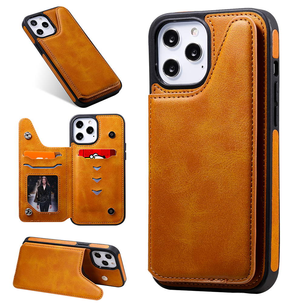 Shockproof Leather Coated TPU Phone Protective Shell with Card Slots for iPhone 12 Pro Max - Brown, iPhone 12 Pro Max
Shockproof Leather Coated TPU Phone Protective Shell with Card Slots for iPhone 12 Pro Max - Brown, iPhone 12 Pro Max