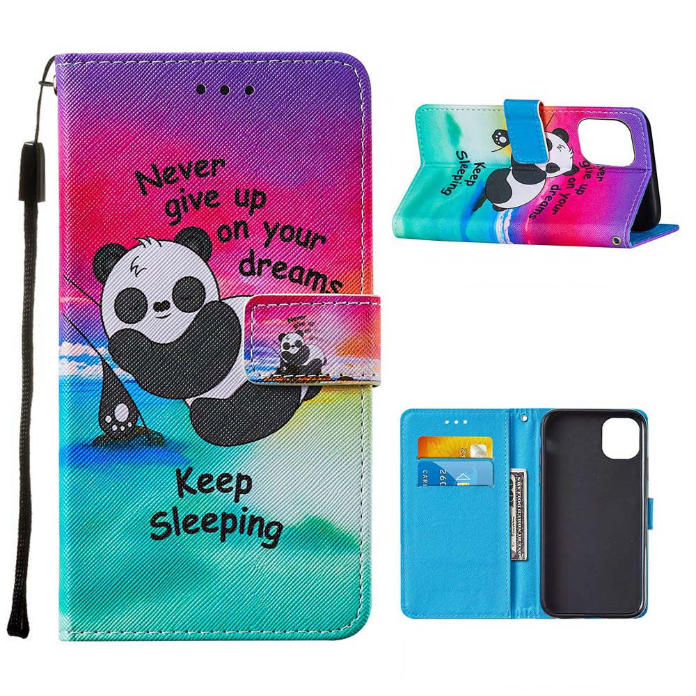 Cute Pattern Printing Leather Phone Protective Case for iPhone 12/12 Pro - Panda, iPhone 12
Cute Pattern Printing Leather Phone Protective Case for iPhone 12/12 Pro - Panda, iPhone 12