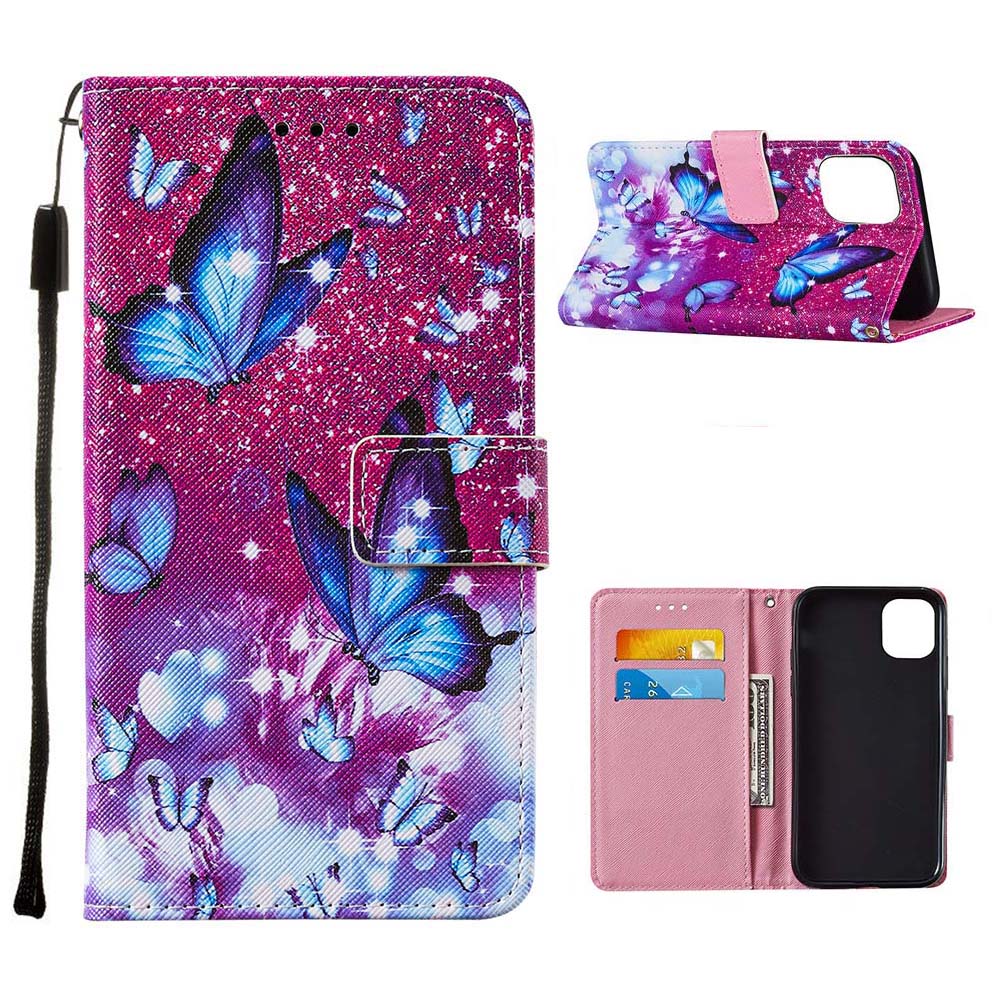 Leather Pattern Printing Phone Stand Cover Case for iPhone 12 Pro Max - Blue Butterfly, iPhone 12 Pro Max
Leather Pattern Printing Phone Stand Cover Case for iPhone 12 Pro Max - Blue Butterfly, iPhone 12 Pro Max