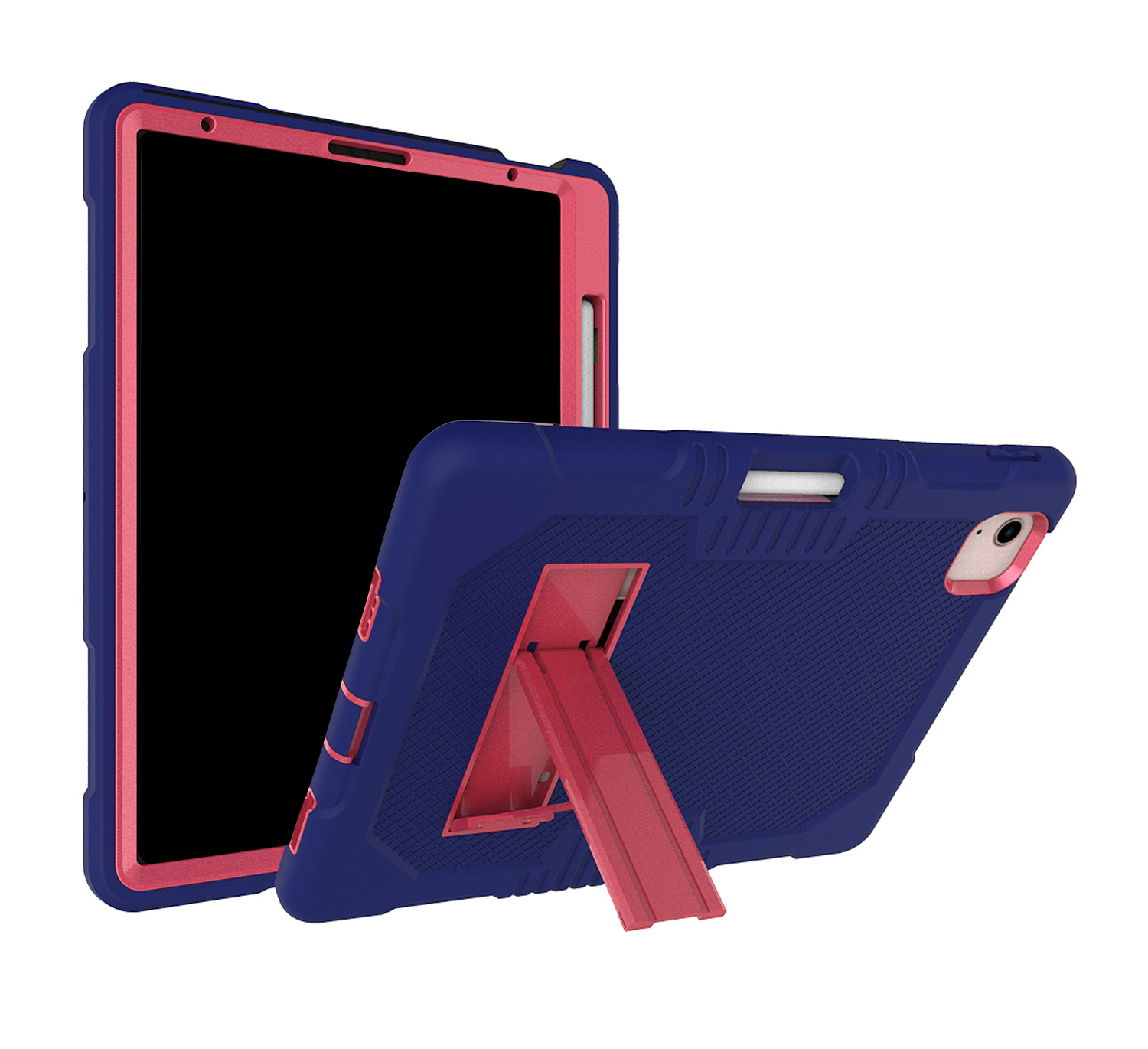 Shockproof PC + TPU + Silicone Protector for iPad Air (2020)/Air (2022) - Dark Blue/Pink, iPad Air (2020)
Shockproof PC + TPU + Silicone Protector for iPad Air (2020)/Air (2022) - Dark Blue/Pink, iPad Air (2020)