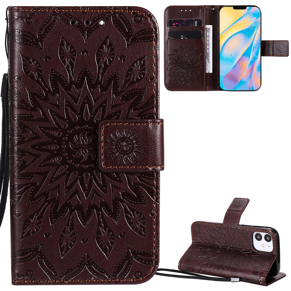 KT Imprinting Flower Series-1 PU Leather Phone Cover Shell with Sunflower Pattern Imprinting for iPhone 12 mini - Brown, iPhone 12 mini
KT Imprinting Flower Series-1 PU Leather Phone Cover Shell with Sunflower Pattern Imprinting for iPhone 12 mini - Brown, iPhone 12 mini