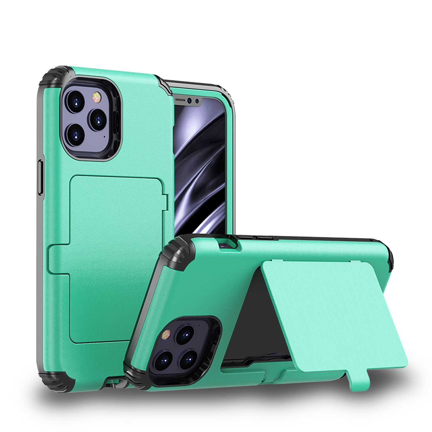 Shockproof Card Holder Mirror PC + TPU Combo Cover Case for iPhone 12 Pro Max - Green, iPhone 12 Pro Max
Shockproof Card Holder Mirror PC + TPU Combo Cover Case for iPhone 12 Pro Max - Green, iPhone 12 Pro Max