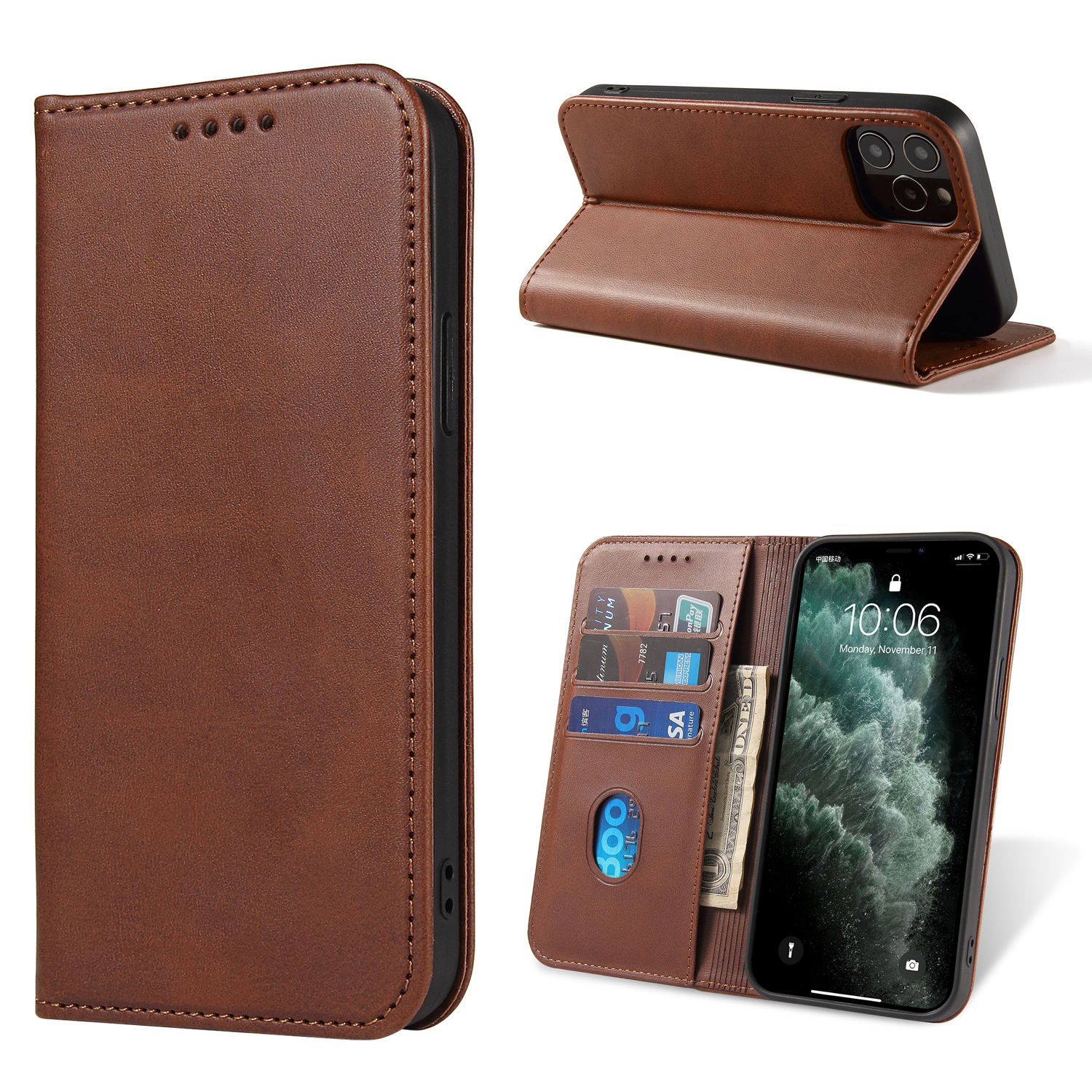 Strong Magnetic Business Style Phone Leather Cover Shell for iPhone 12 mini - Brown, iPhone 12 mini
Strong Magnetic Business Style Phone Leather Cover Shell for iPhone 12 mini - Brown, iPhone 12 mini