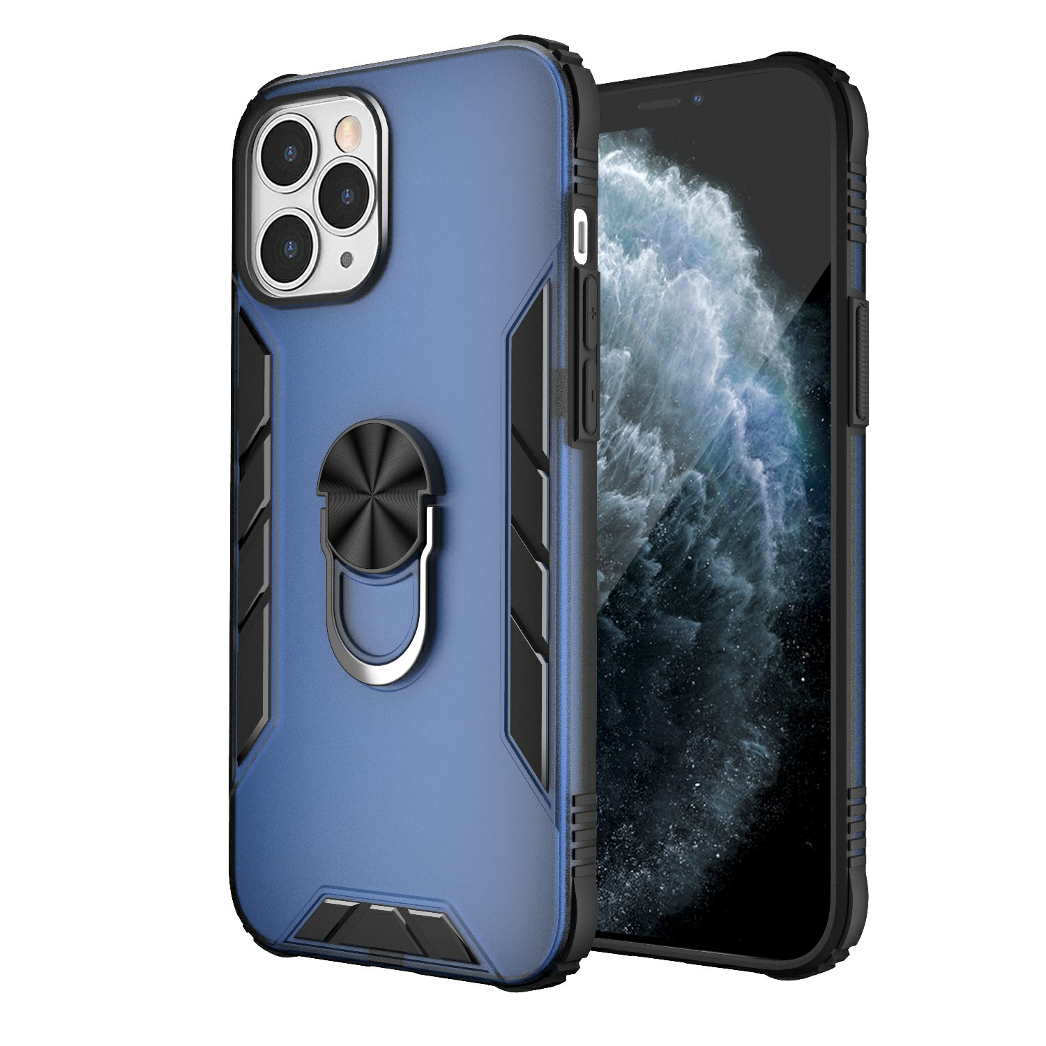 Fashionable Ring Holder Kickstand PC+TPU Phone Protective Shell for iPhone 12 Pro Max - Blue, iPhone 12 Pro Max
Fashionable Ring Holder Kickstand PC+TPU Phone Protective Shell for iPhone 12 Pro Max - Blue, iPhone 12 Pro Max