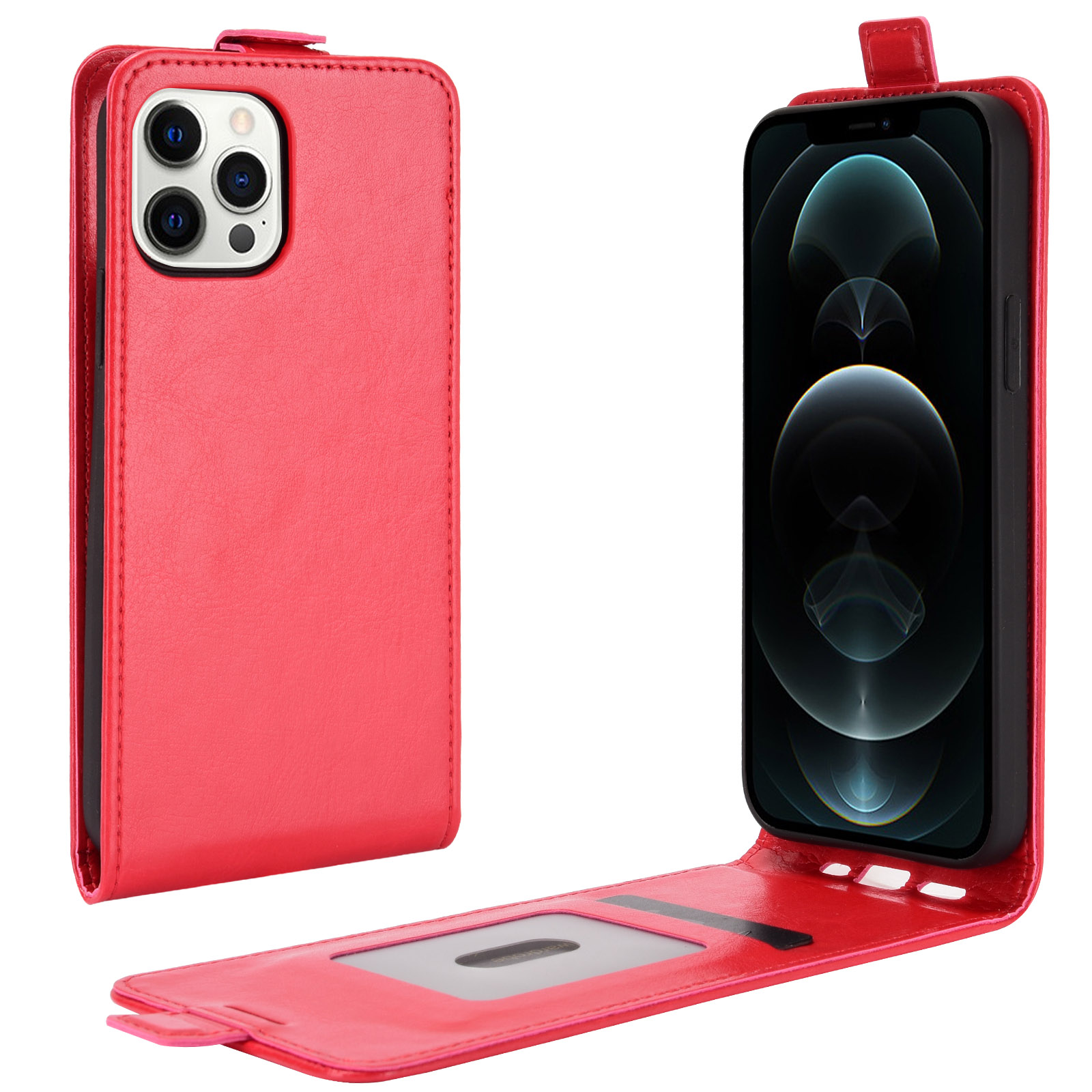 Vertical Flip Cover for iPhone 12 Pro Max Crazy Horse Texture Leather Case - Red, iPhone 12 Pro Max
Vertical Flip Cover for iPhone 12 Pro Max Crazy Horse Texture Leather Case - Red, iPhone 12 Pro Max