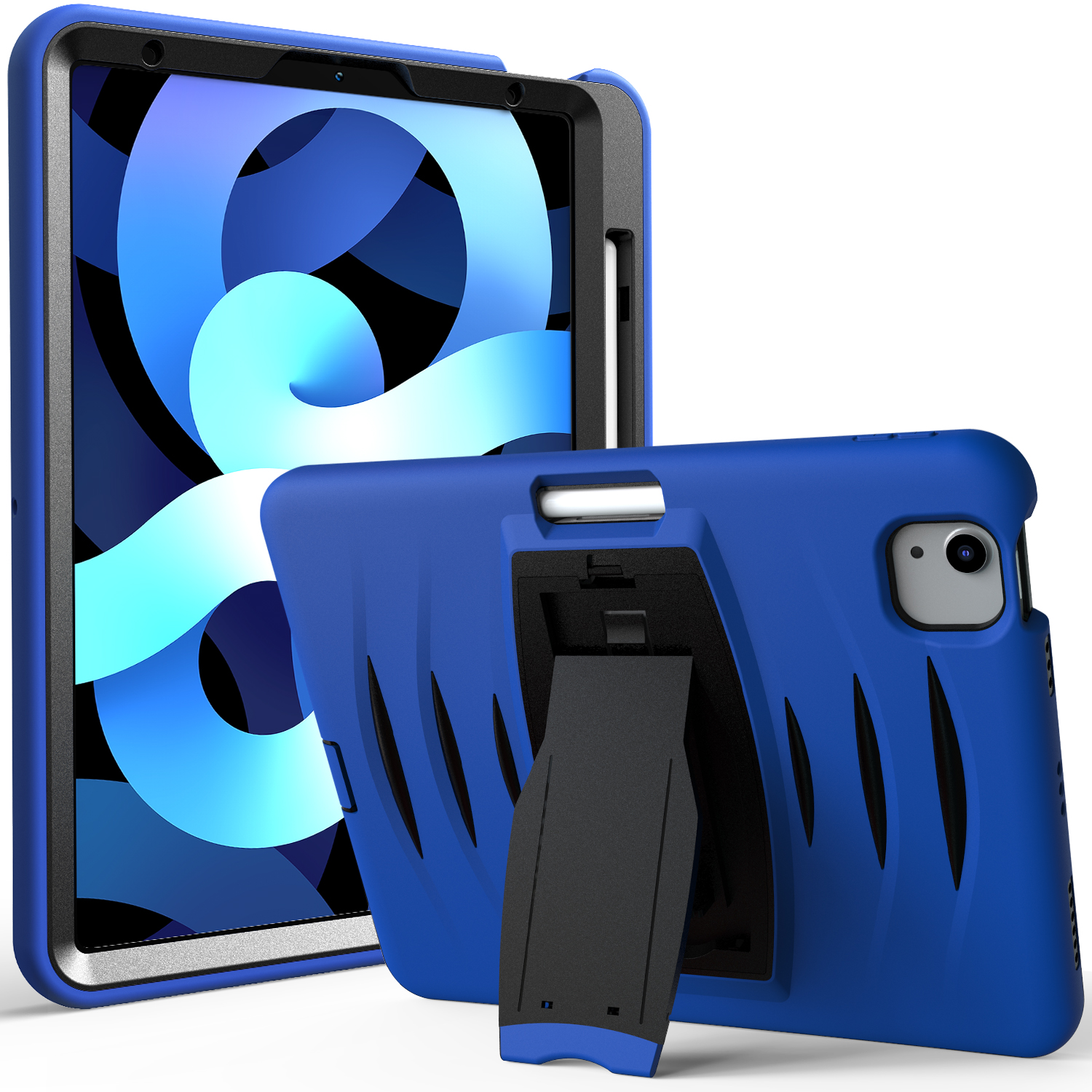 Shockproof PC + TPU Hybrid Case with Kickstand and Pen Slot for iPad Air (2020)/Air 4 - Navy Blue, iPad Air (2020)
Shockproof PC + TPU Hybrid Case with Kickstand and Pen Slot for iPad Air (2020)/Air 4 - Navy Blue, iPad Air (2020)