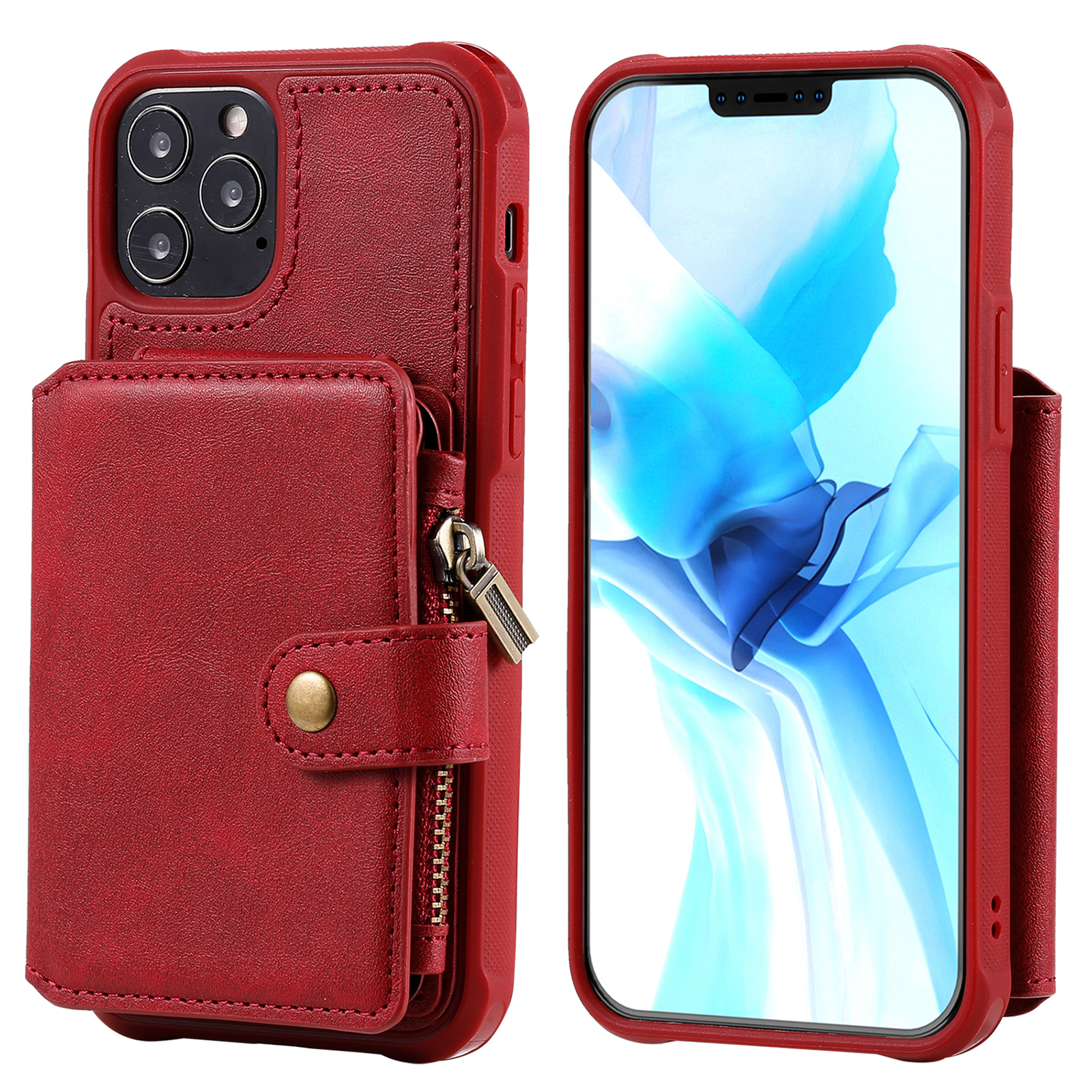 Молния Pocket PU Кожи + TPU Телефонный Чехол С Подсветкой Для IPhone 12/12 Pro - Красный, iPhone 12 Pro
Молния Pocket PU Кожи + TPU Телефонный Чехол С Подсветкой Для IPhone 12/12 Pro - Красный, iPhone 12 Pro