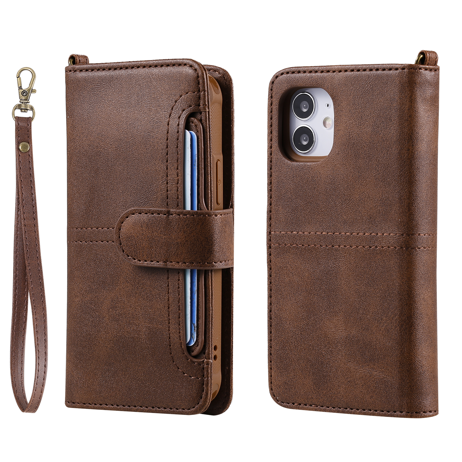 Detachable 2-in-1 Magnetic Phone Stand Wallet Case for iPhone 12 mini - Brown, iPhone 12 mini
Detachable 2-in-1 Magnetic Phone Stand Wallet Case for iPhone 12 mini - Brown, iPhone 12 mini