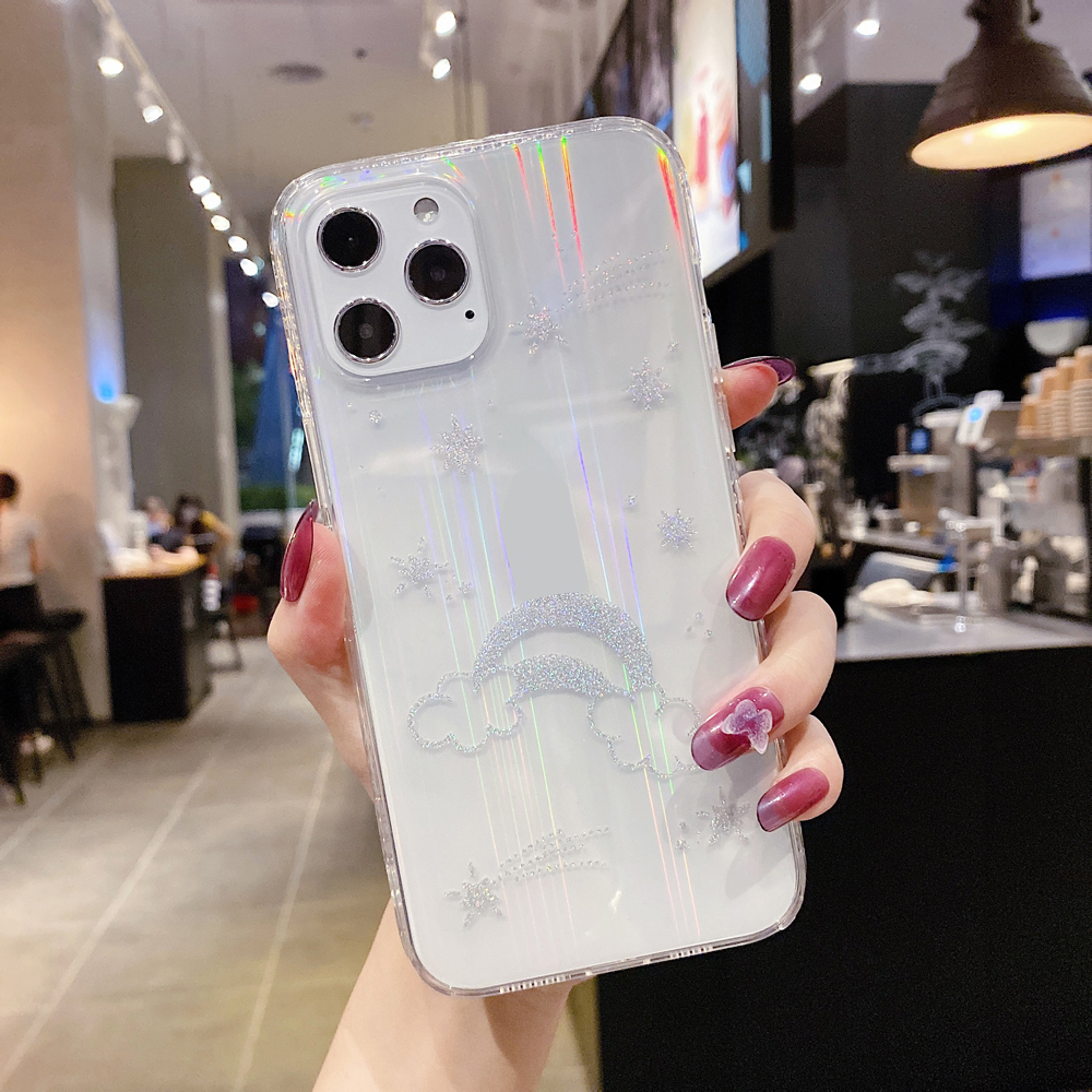 Смятительный Шаблон Мягкий TPU Laser Phone Protetcive Shell Для Iphone 12 Pro - Серебряная Радуга
Смятительный Шаблон Мягкий TPU Laser Phone Protetcive Shell Для Iphone 12 Pro - Серебряная Радуга